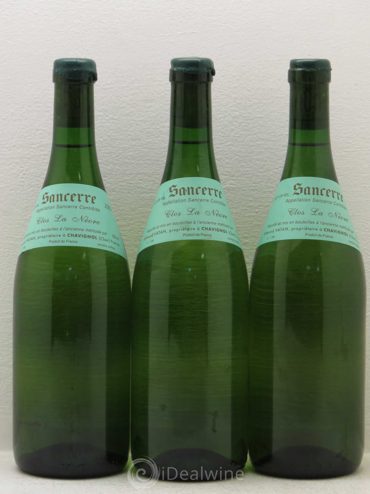 Sancerre Clos la Neore Edmond Vatan 2005 - Lot de 3 bouteilles - 0