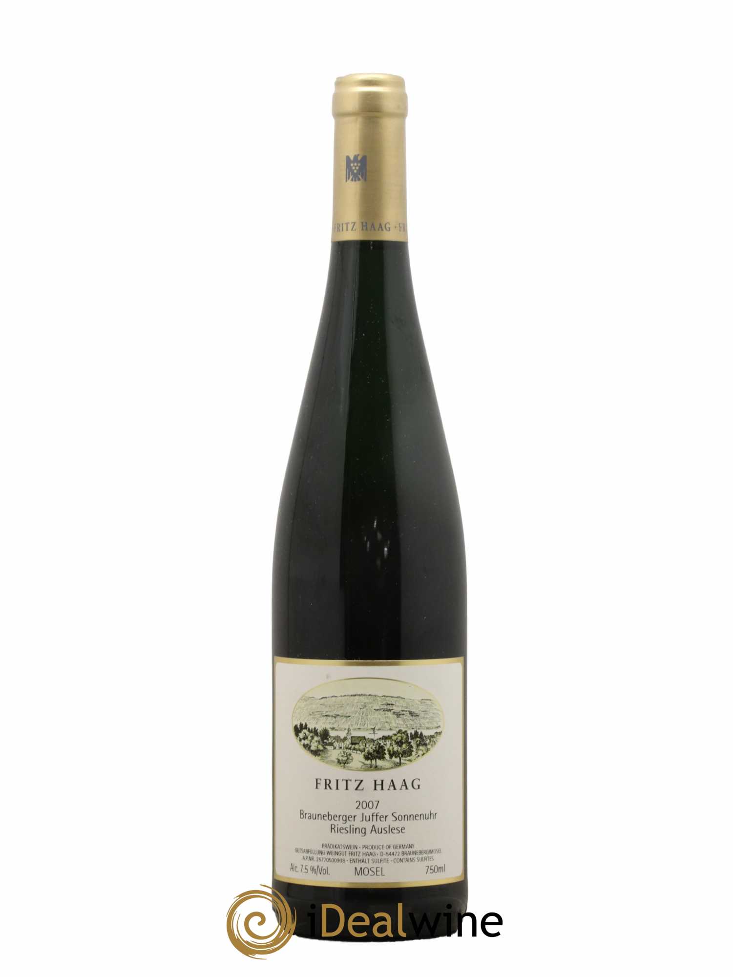 Riesling Fritz Haag Brauneberger Juffer Sonnenuhr Auslese 2007 - Lot de 1 bouteille - 0