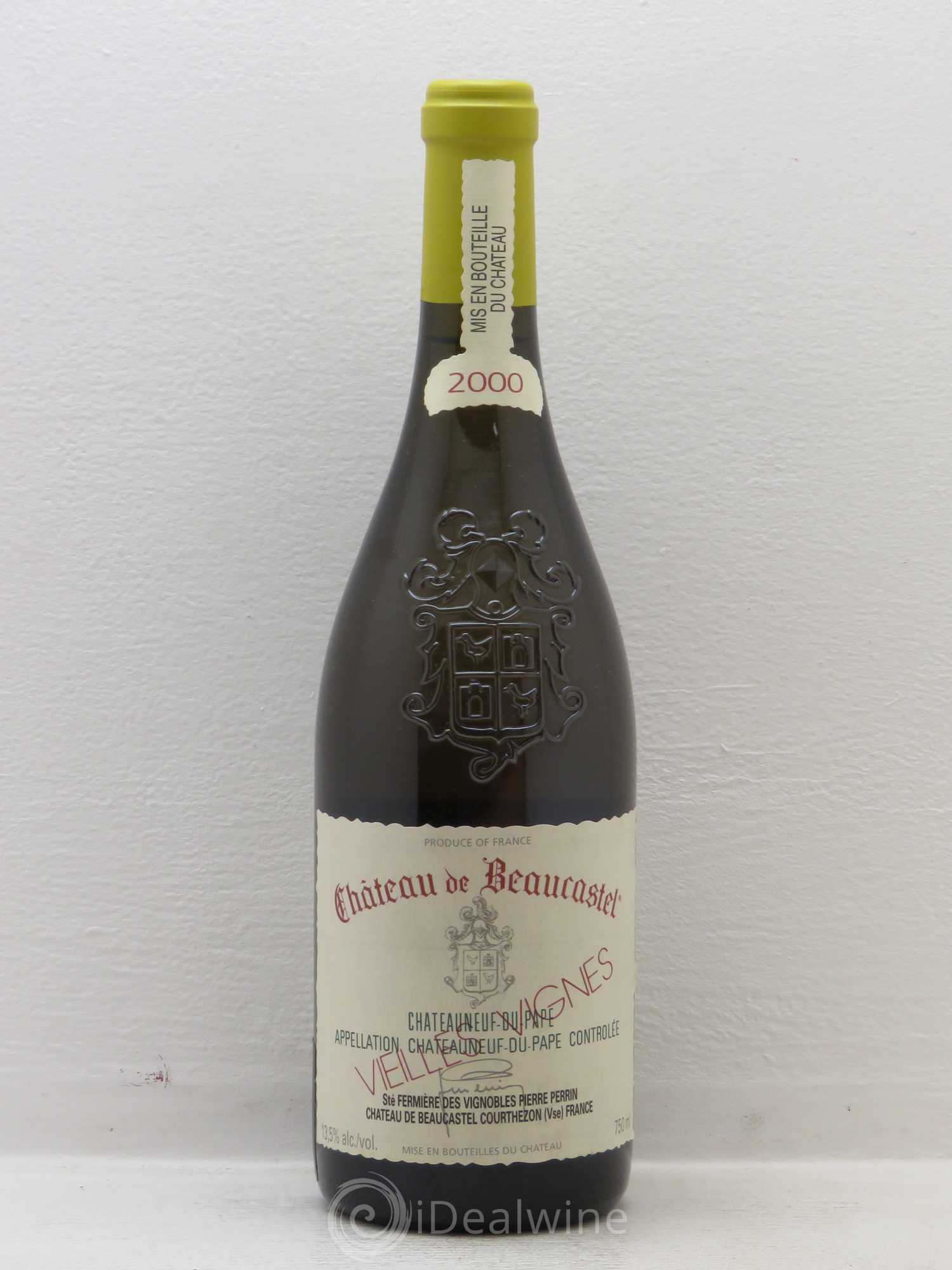 Châteauneuf-du-Pape Château de Beaucastel Vieilles vignes Roussanne Famille Perrin 2000 - Lot de 1 bouteille - 0