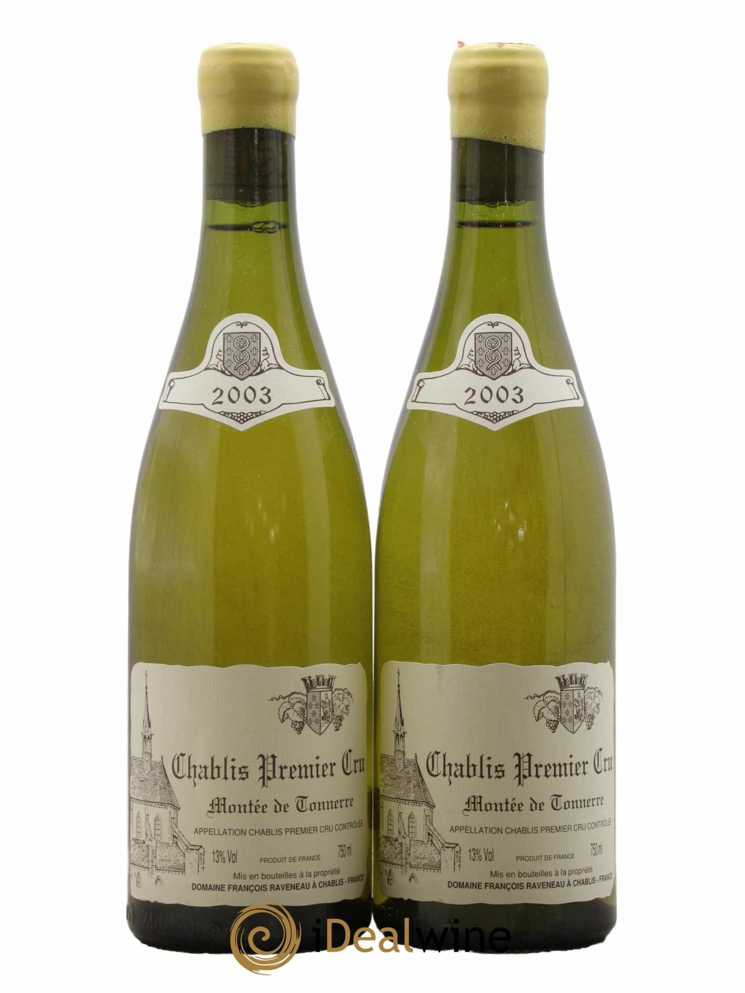 Chablis 1er Cru Montée de Tonnerre Raveneau (Domaine) 2003 - Lot de 2 bouteilles - 0