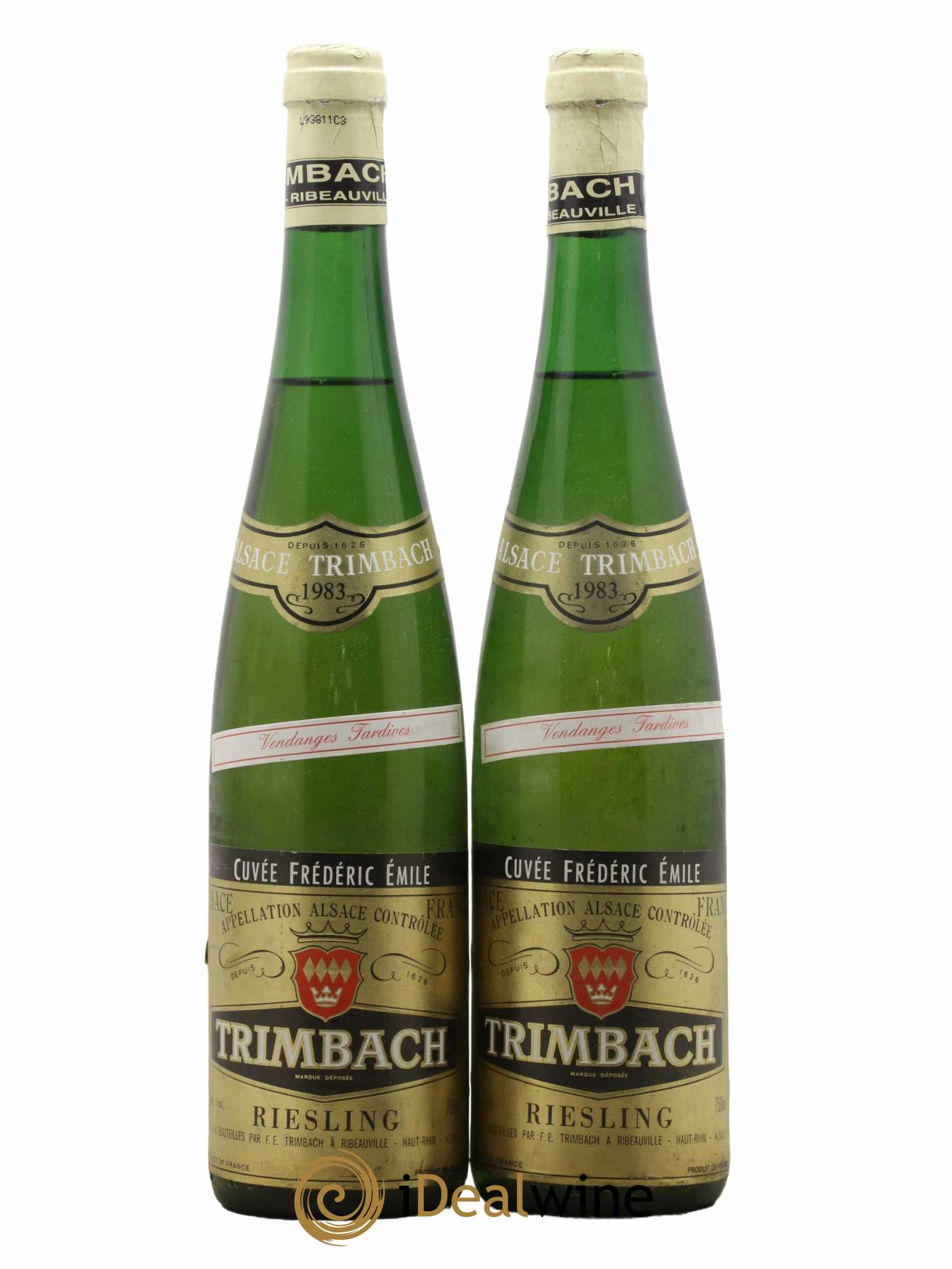 Alsace Riesling Vendanges Tardives Cuvée Frédéric Emile Trimbach (Domaine) 1983 - Lotto di 2 bottiglie - 0