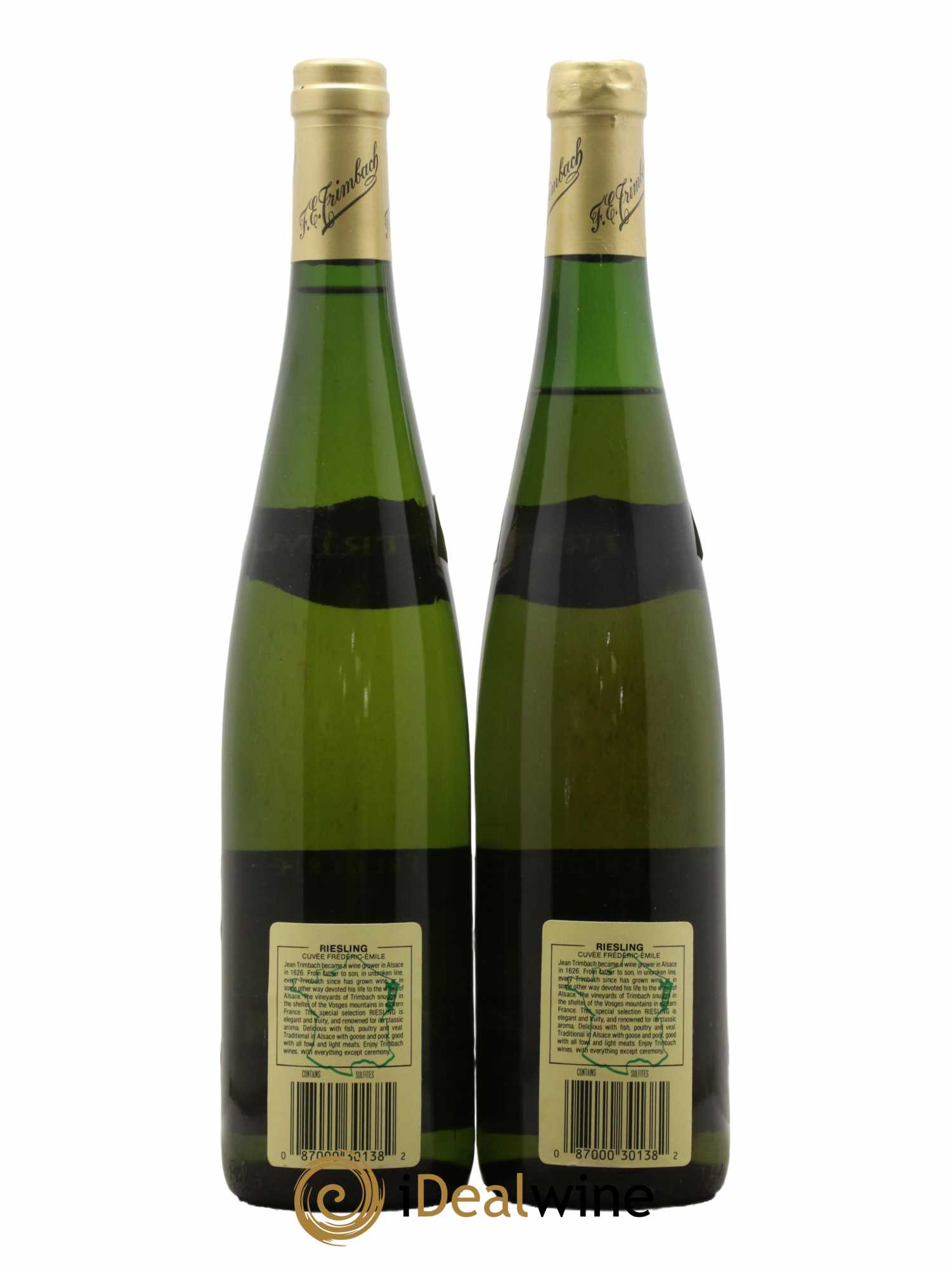 Alsace Riesling Cuvée Frédéric Emile Trimbach (Domaine) 1990 - Lot de 2 bouteilles - 1
