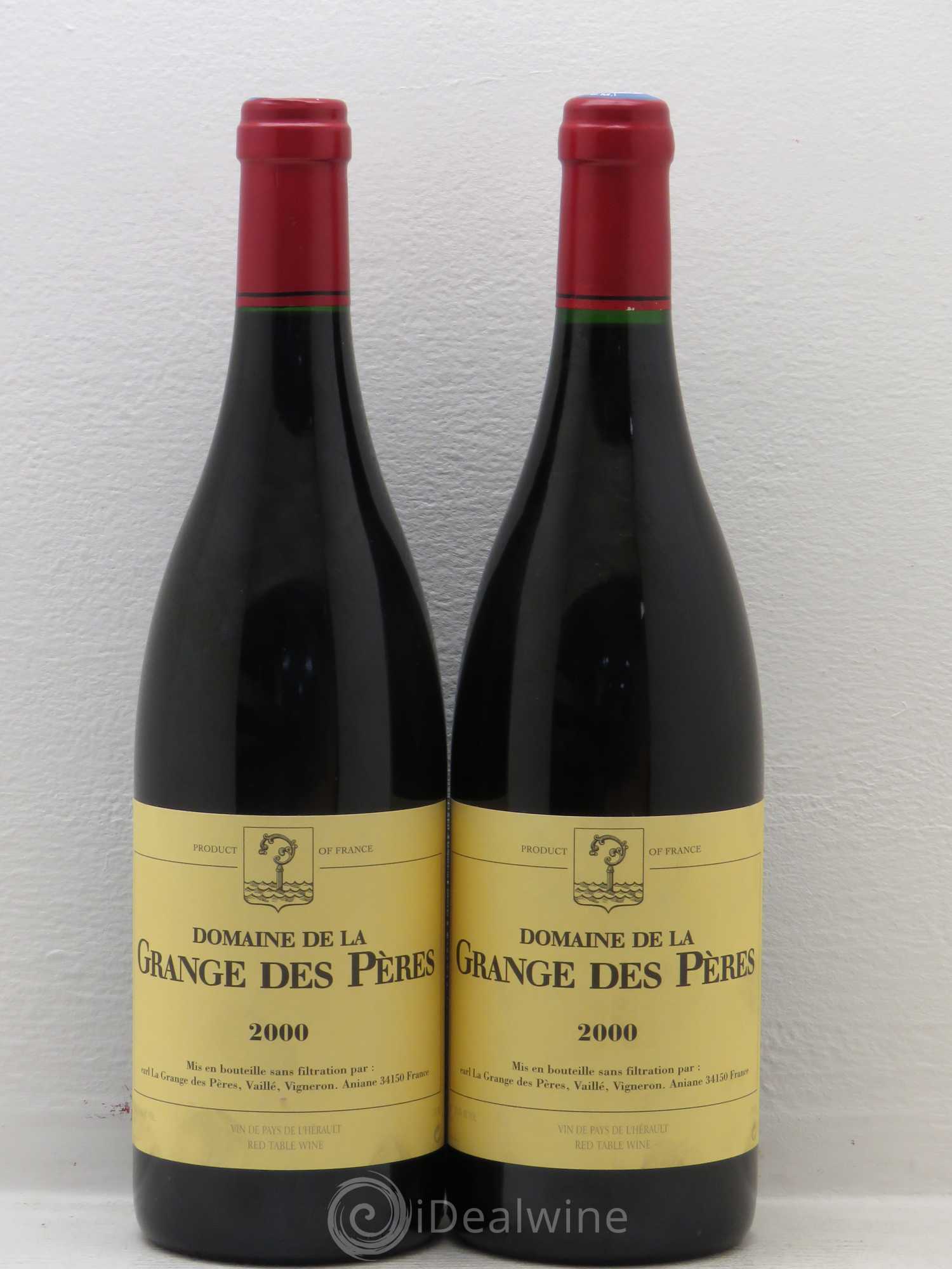 Pays d'Hérault Grange des Pères Laurent Vaillé 2000 - Lot de 2 bouteilles - 0