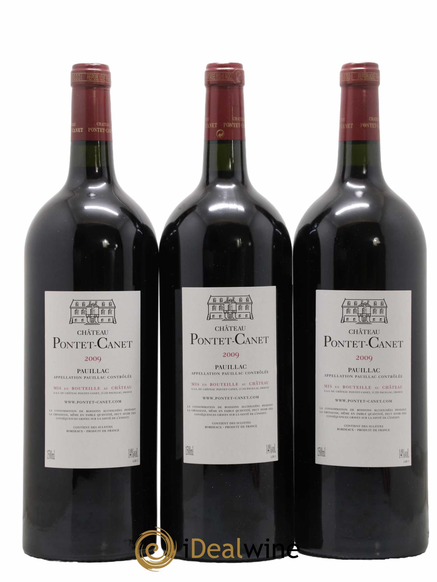 Château Pontet Canet 5ème Grand Cru Classé 2009 - Lot de 3 magnums - 1