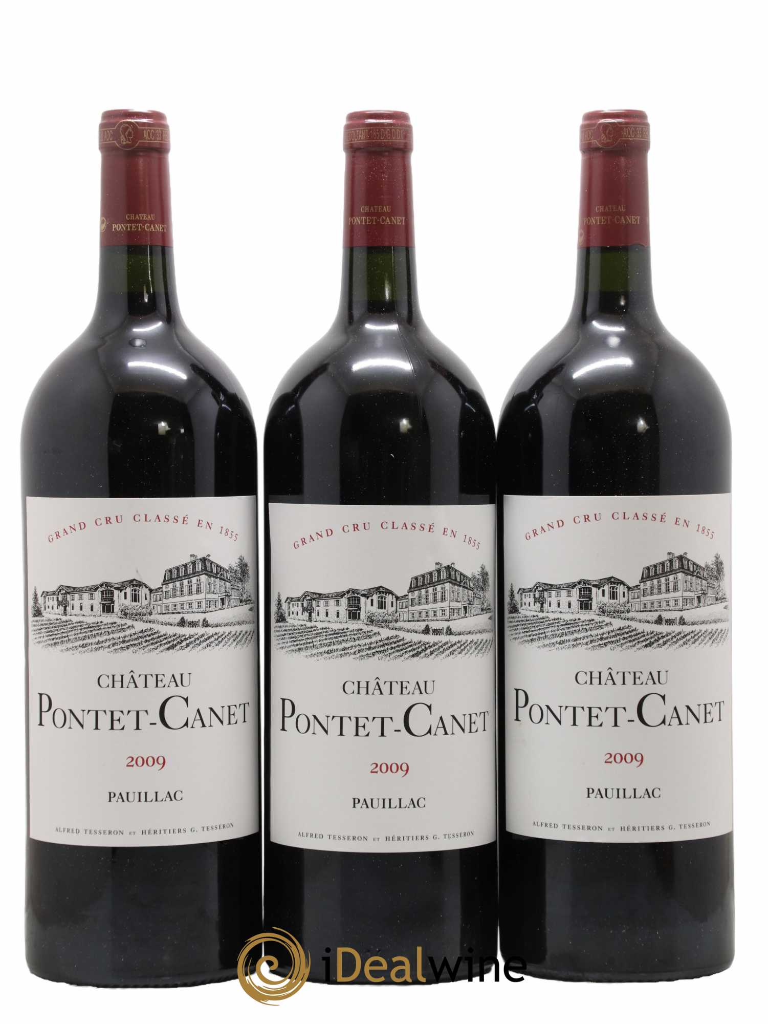 Château Pontet Canet 5ème Grand Cru Classé 2009 - Lot de 3 magnums - 0
