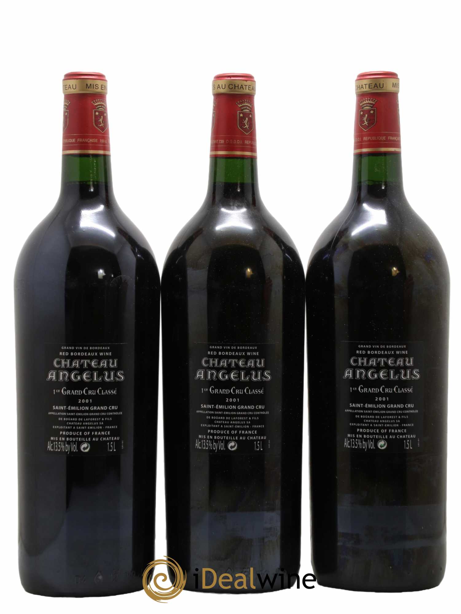Château Angélus 1er Grand Cru Classé A 2001 - Lot de 3 magnums - 1
