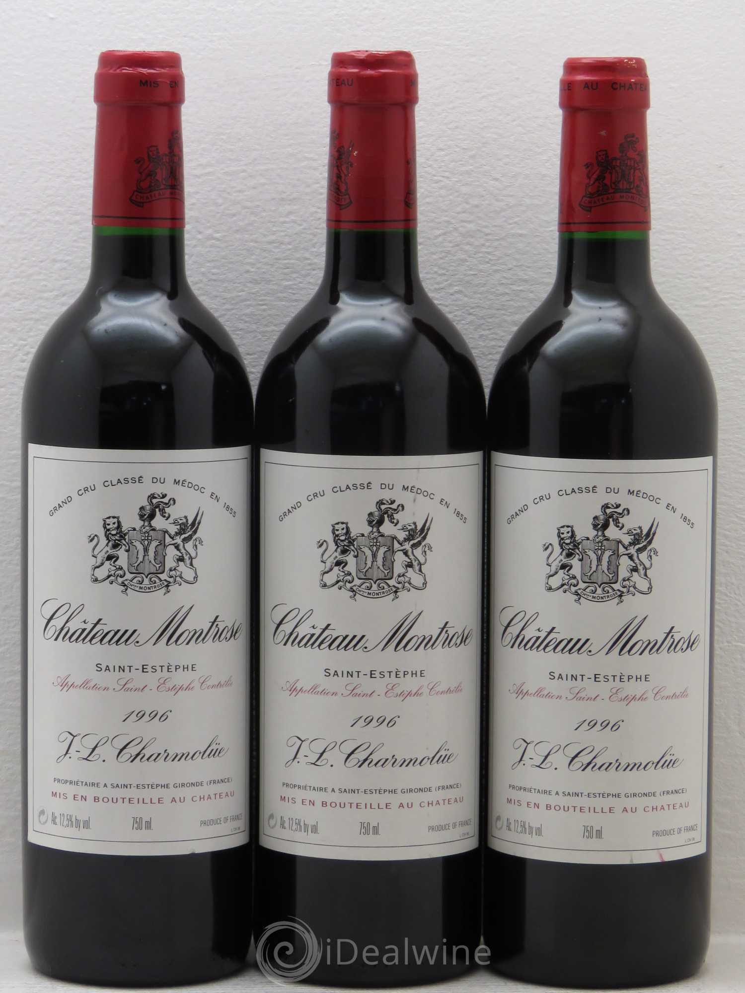 Château Montrose 2ème Grand Cru Classé 1996 - Lot de 3 bouteilles - 0