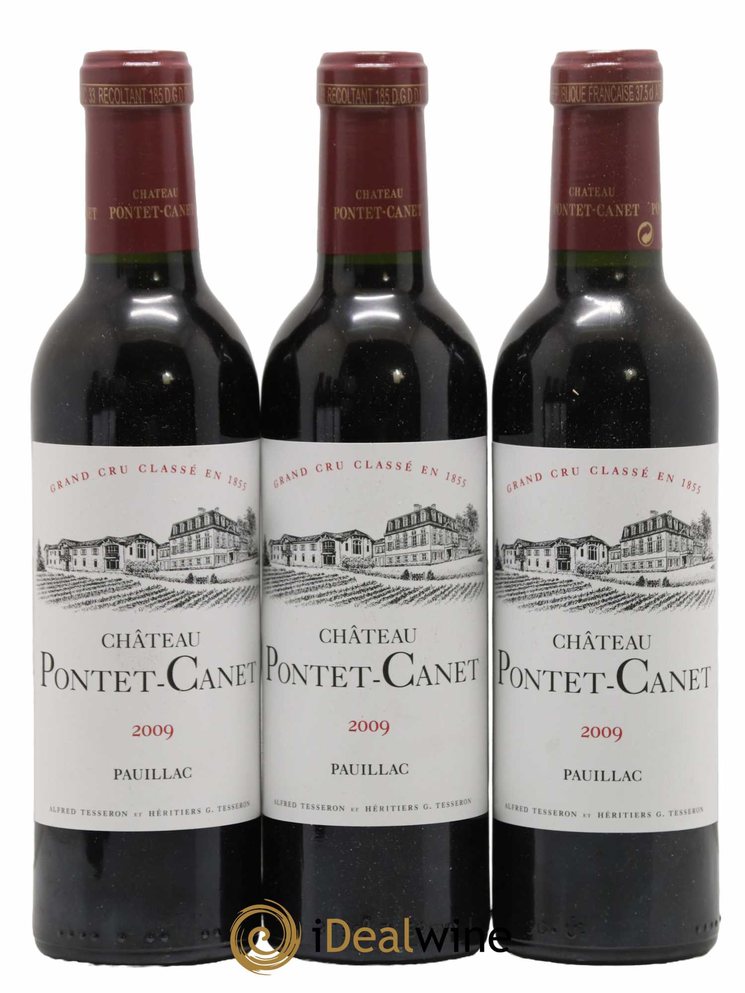 Château Pontet Canet 5ème Grand Cru Classé 2009 - Lot de 12 demi bouteilles - 1