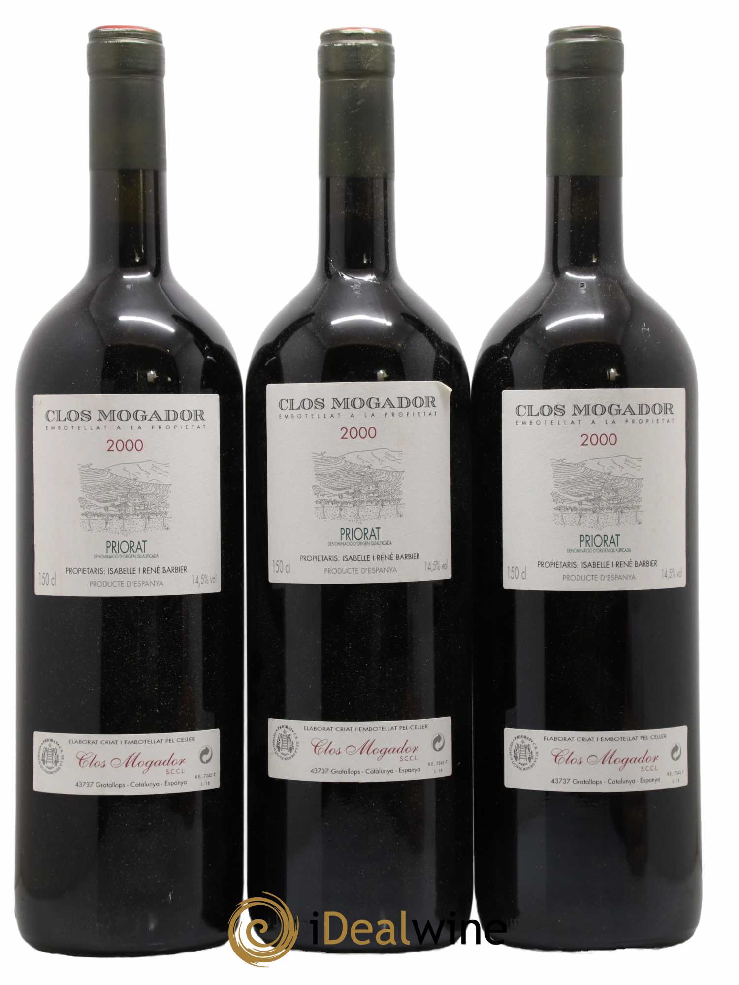 Priorat Clos Mogador DOCA René Barbier 2000 - Lot de 3 magnums - 0
