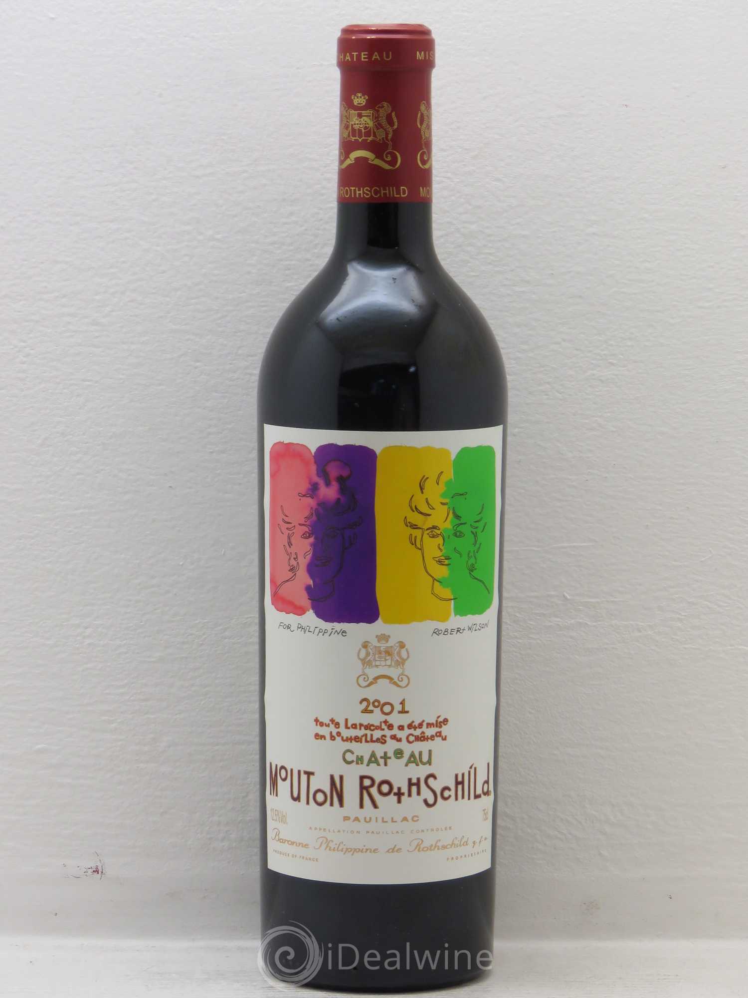 Château Mouton Rothschild 1er Grand Cru Classé 2001 - Lot de 1 bouteille - 0