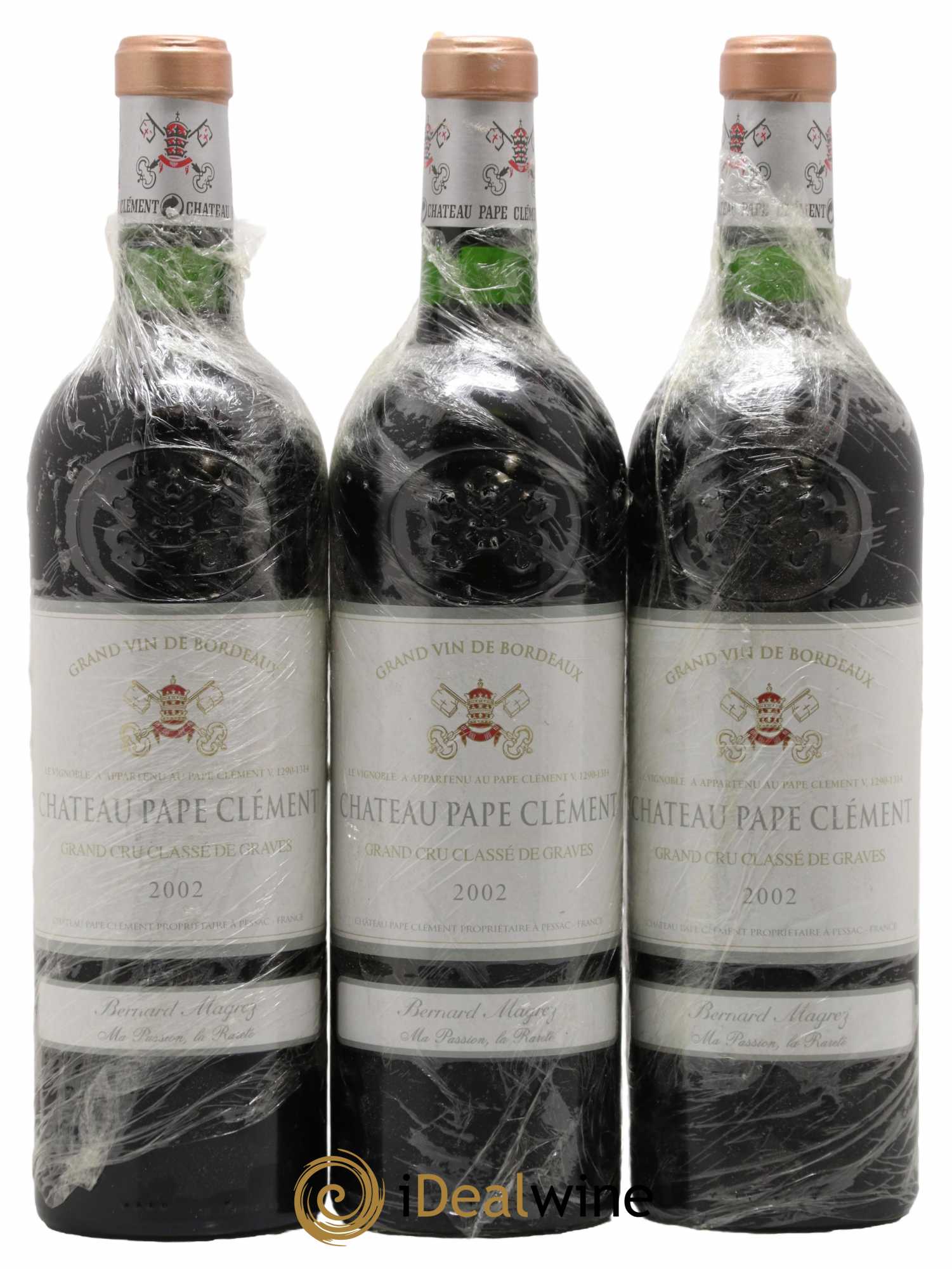 Château Pape Clément Cru Classé de Graves 2002 - Lot de 3 bouteilles - 0