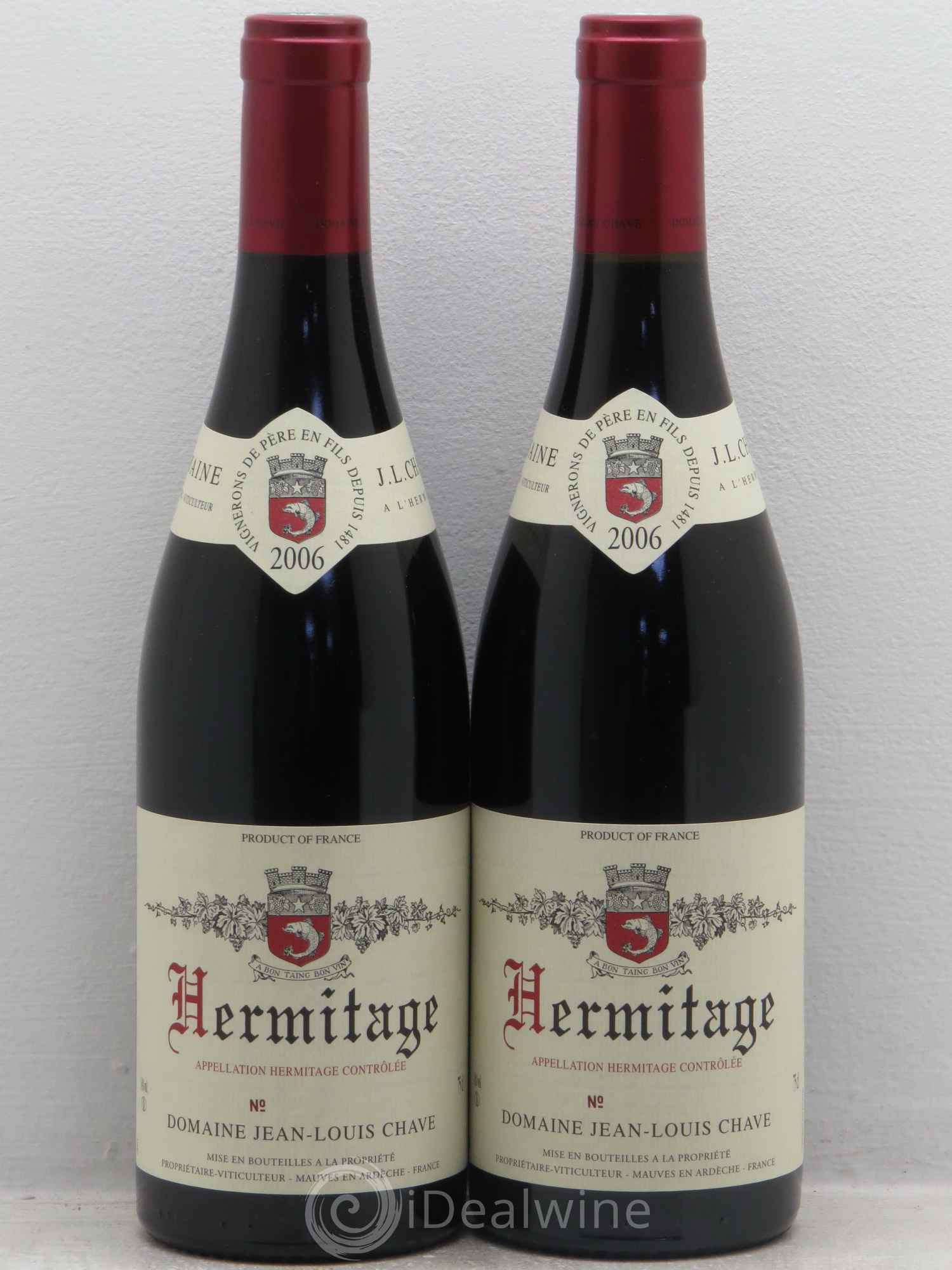 Hermitage Jean-Louis Chave 2006 - Lot de 2 bouteilles - 0
