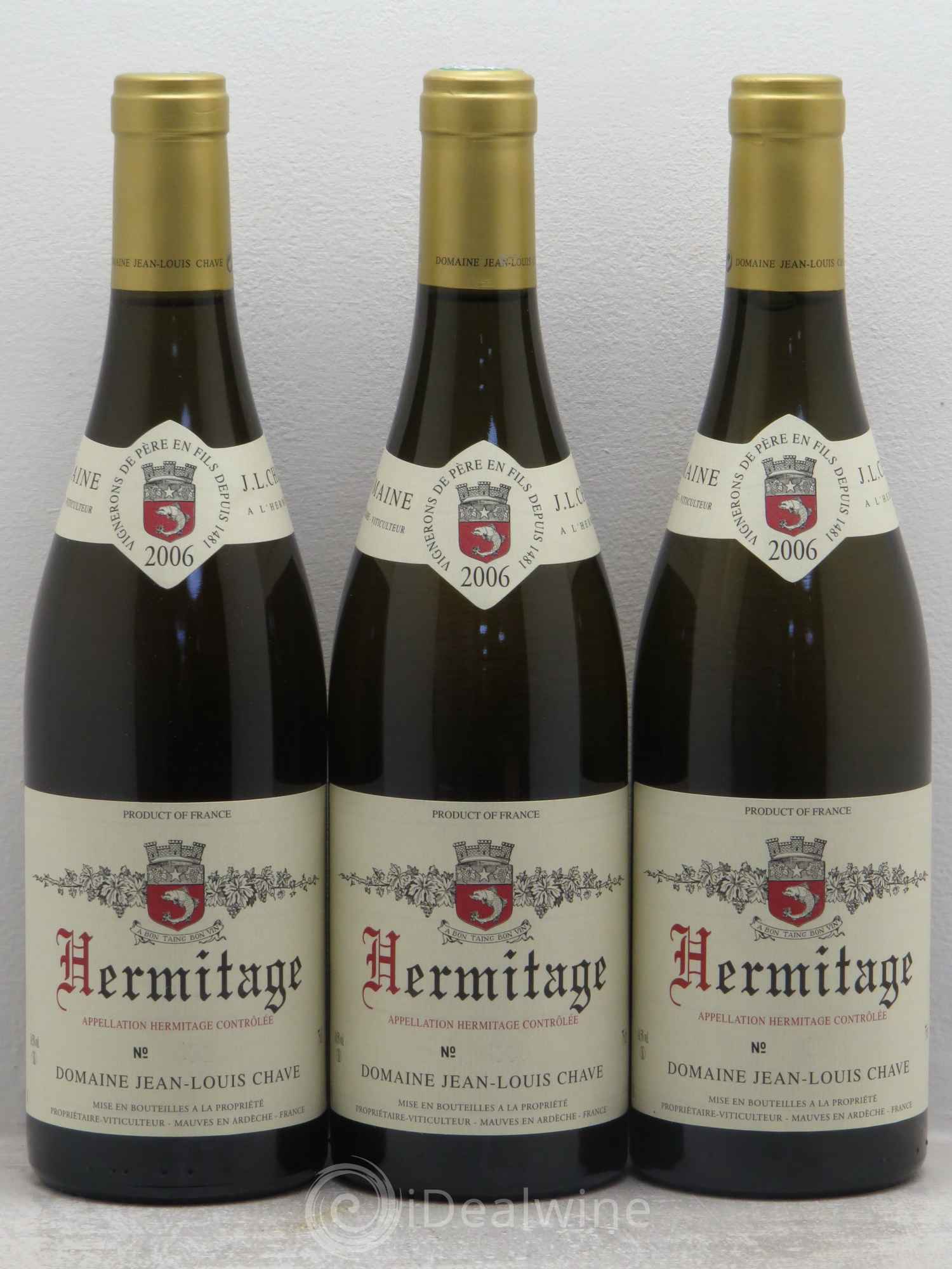 Hermitage Jean-Louis Chave 2006 - Lot de 3 bouteilles - 0