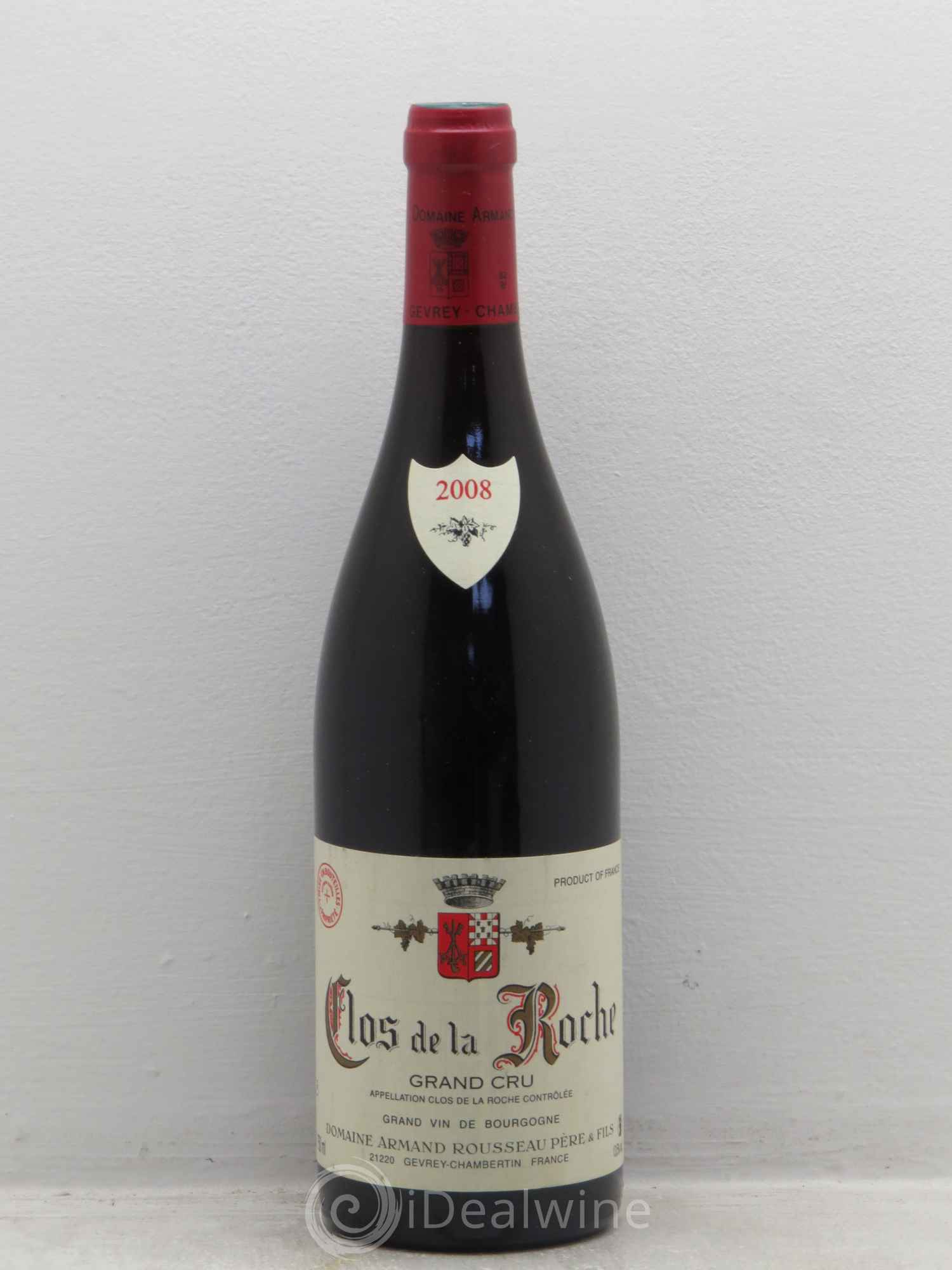 Clos de la Roche Grand Cru Armand Rousseau (Domaine) 2008 - Lot de 1 bouteille - 0