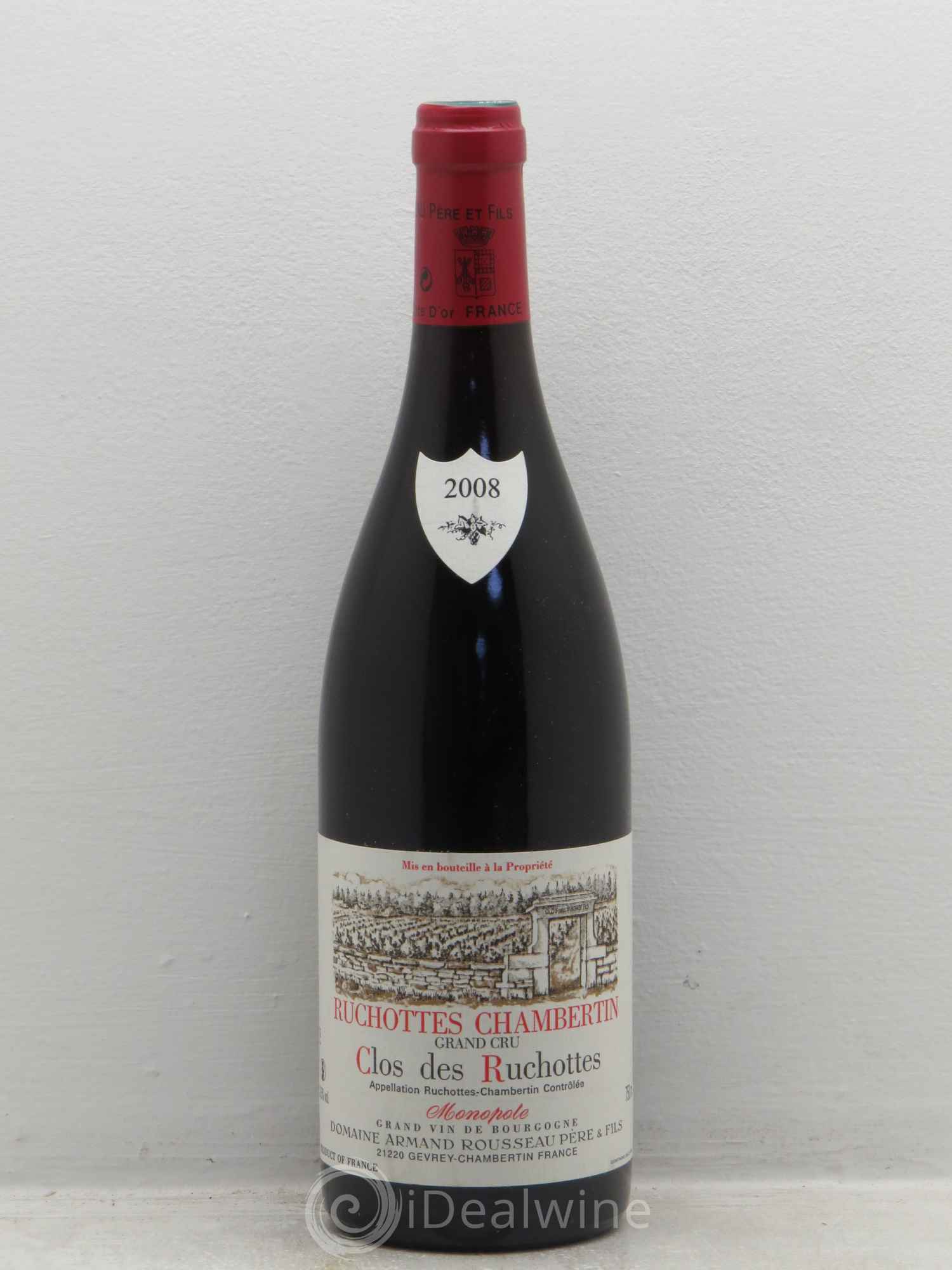 Ruchottes-Chambertin Grand Cru Clos des Ruchottes Armand Rousseau (Domaine) 2008 - Lot de 1 bouteille - 0