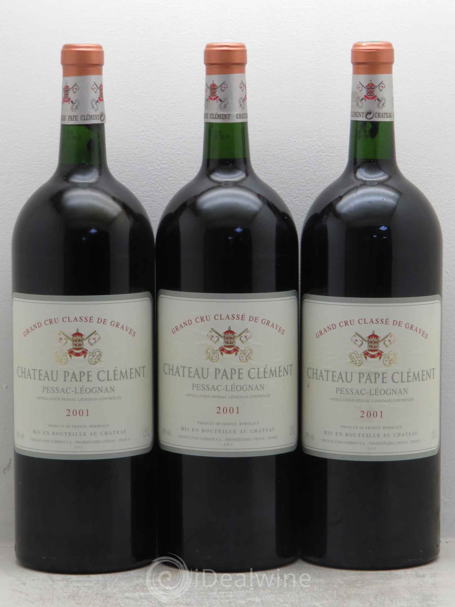 Château Pape Clément Cru Classé de Graves 2001 - Lot de 3 magnums - 0