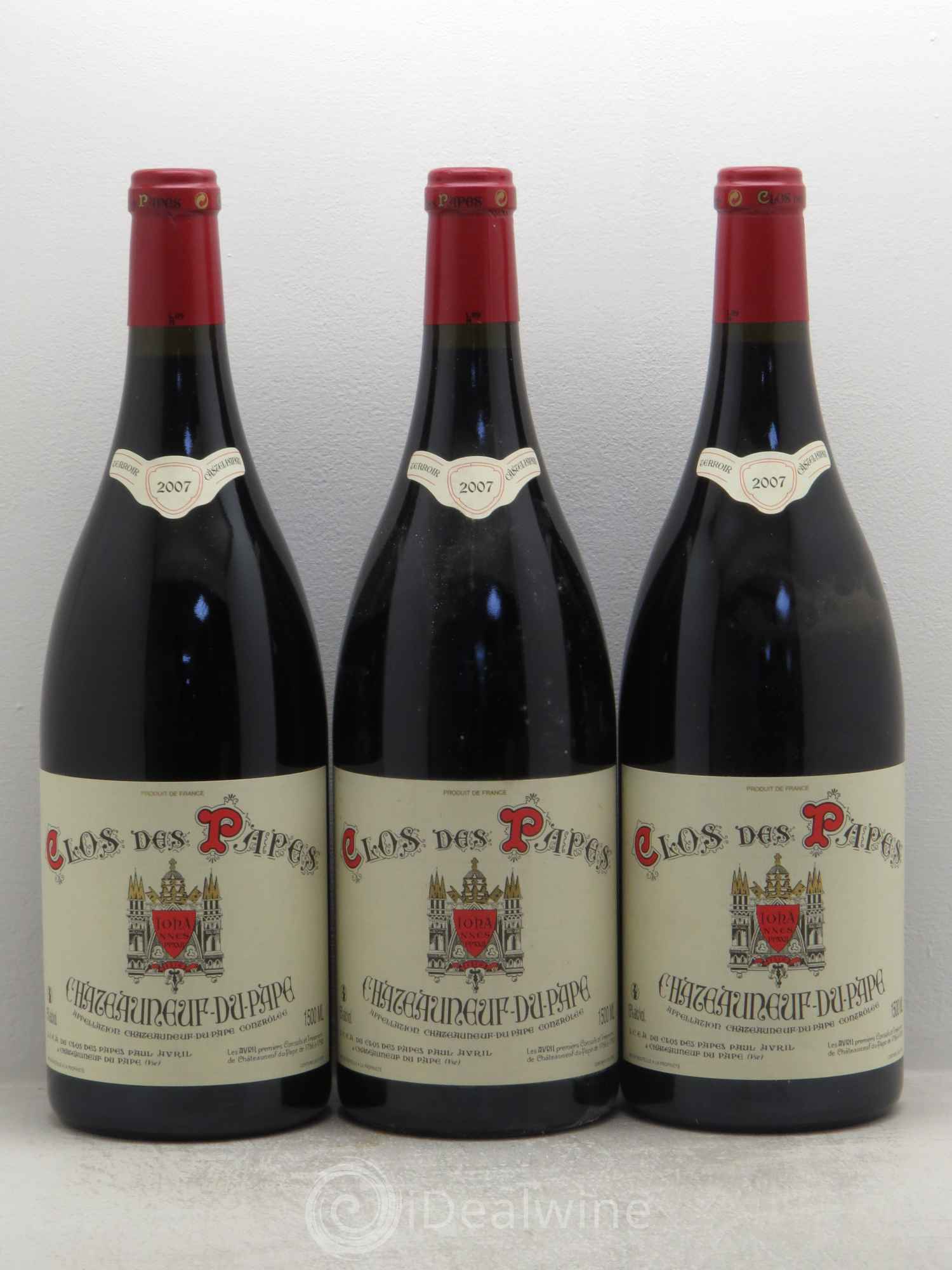Châteauneuf-du-Pape Clos des Papes - Paul Avril 2007 - Lot de 3 magnums - 0