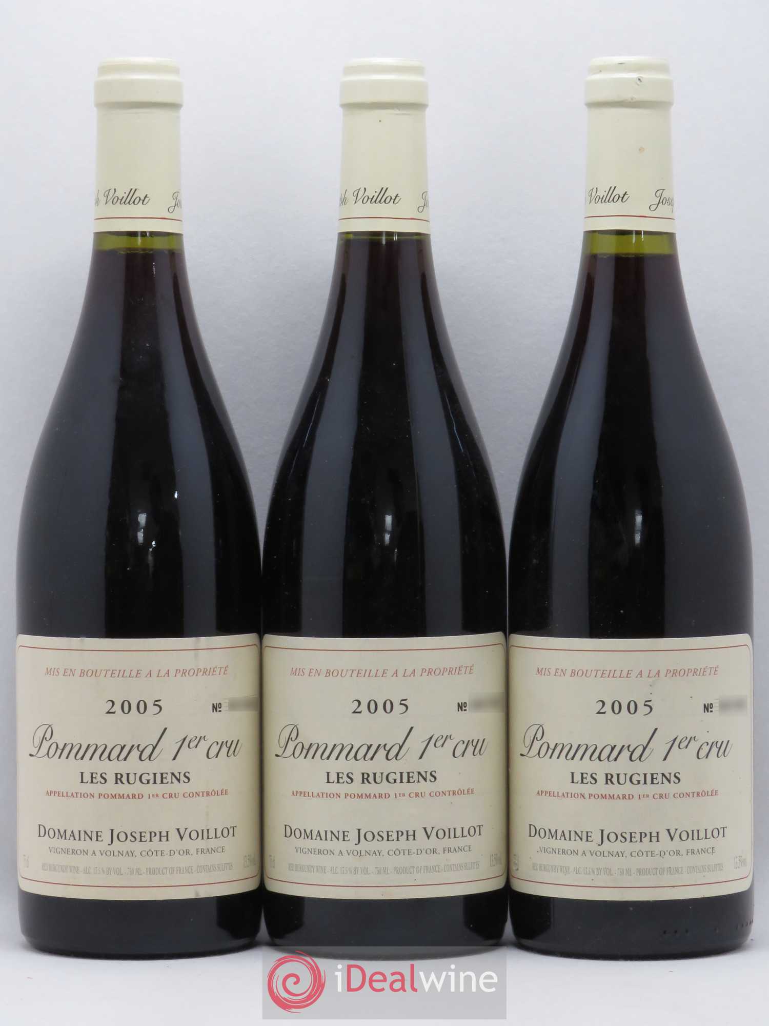 Pommard 1er Cru Les Rugiens Joseph Voillot (Domaine) 2005 - Lot de 3 bouteilles - 0