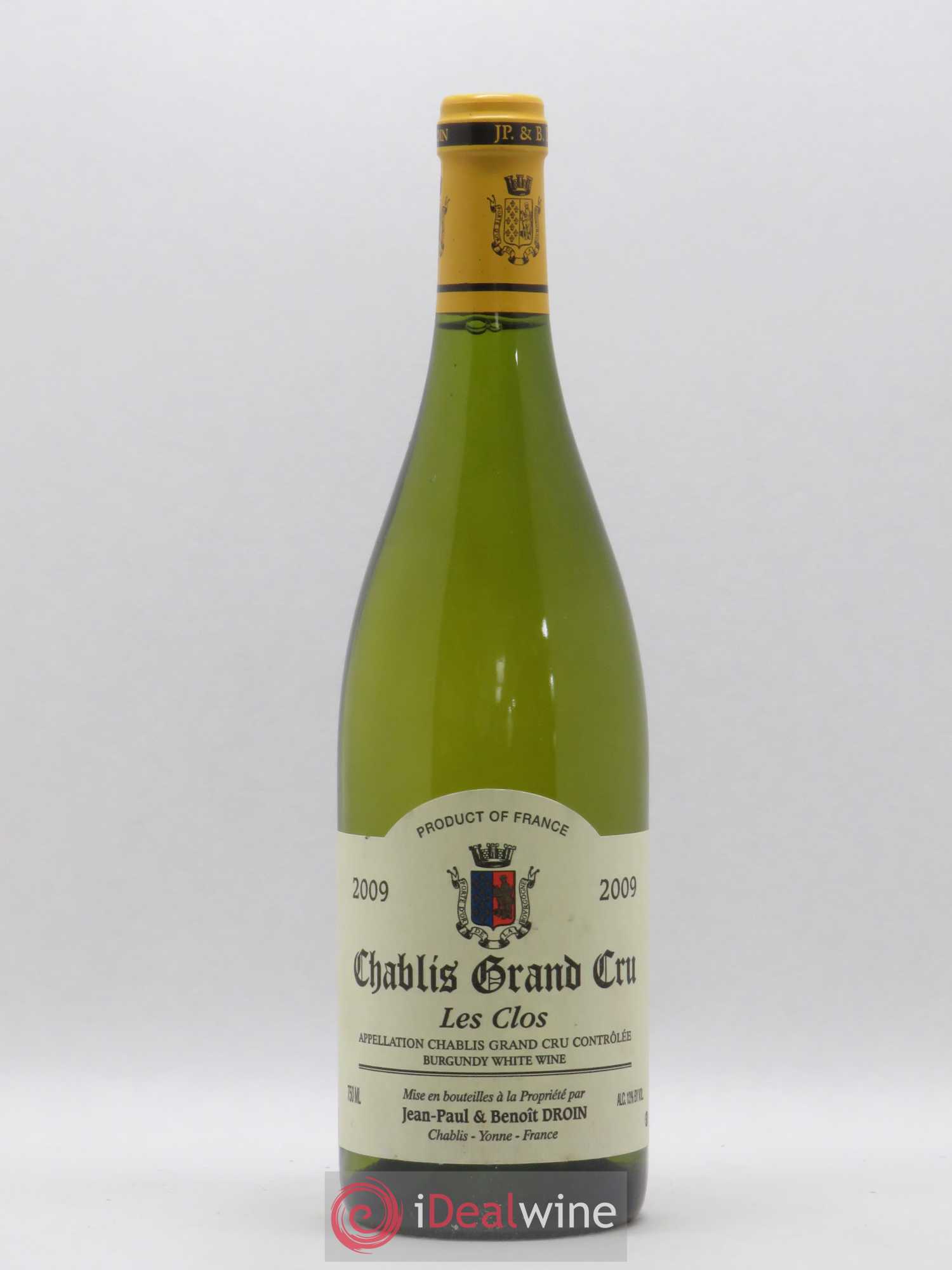 Chablis Grand Cru Les Clos Jean-Paul & Benoît Droin (Domaine) 2009 - Lot de 1 bouteille - 0