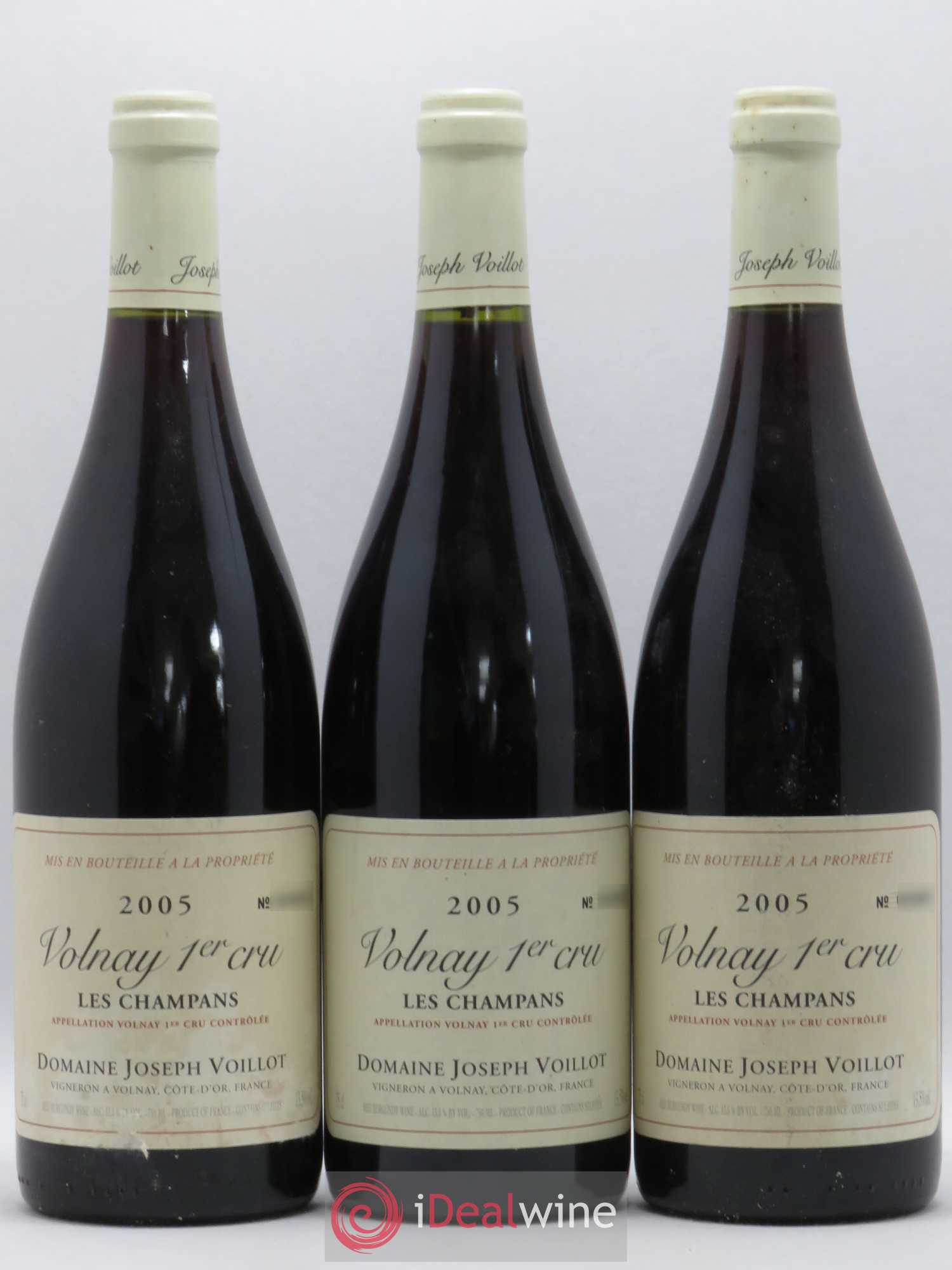 Volnay 1er Cru les Champans Joseph Voillot (Domaine) 2005 - Lot de 3 bouteilles - 0