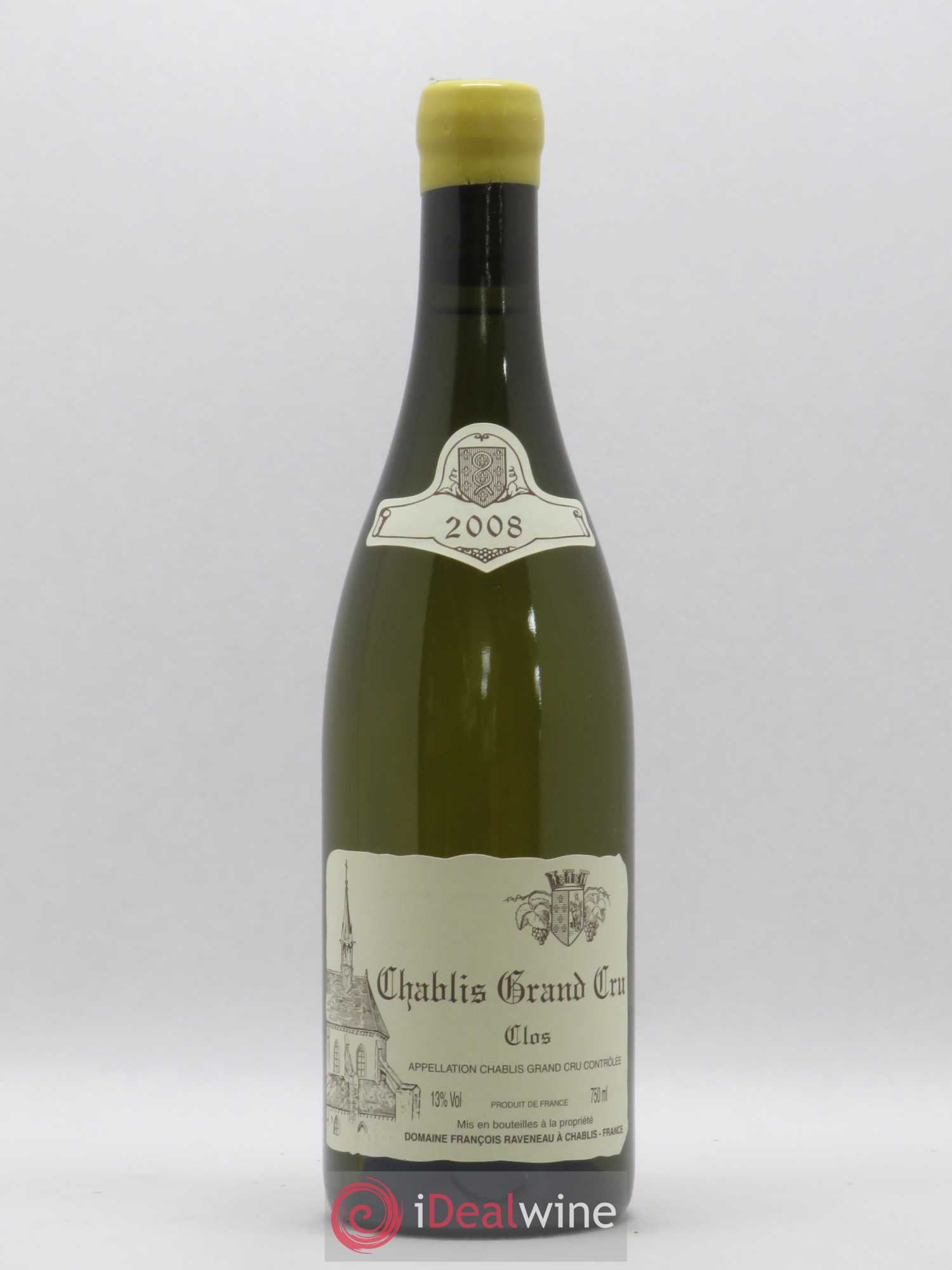 Chablis Grand Cru Clos Raveneau (Domaine) 2008 - Lot de 1 bouteille - 0