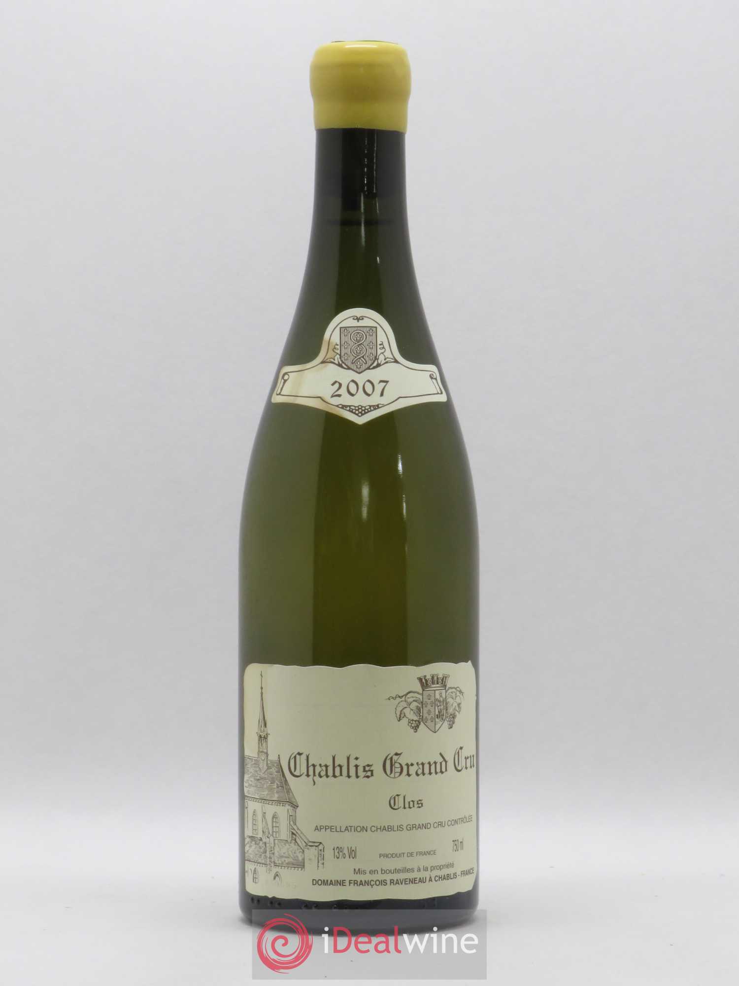 Chablis Grand Cru Clos Raveneau (Domaine) 2007 - Lot de 1 bouteille - 0
