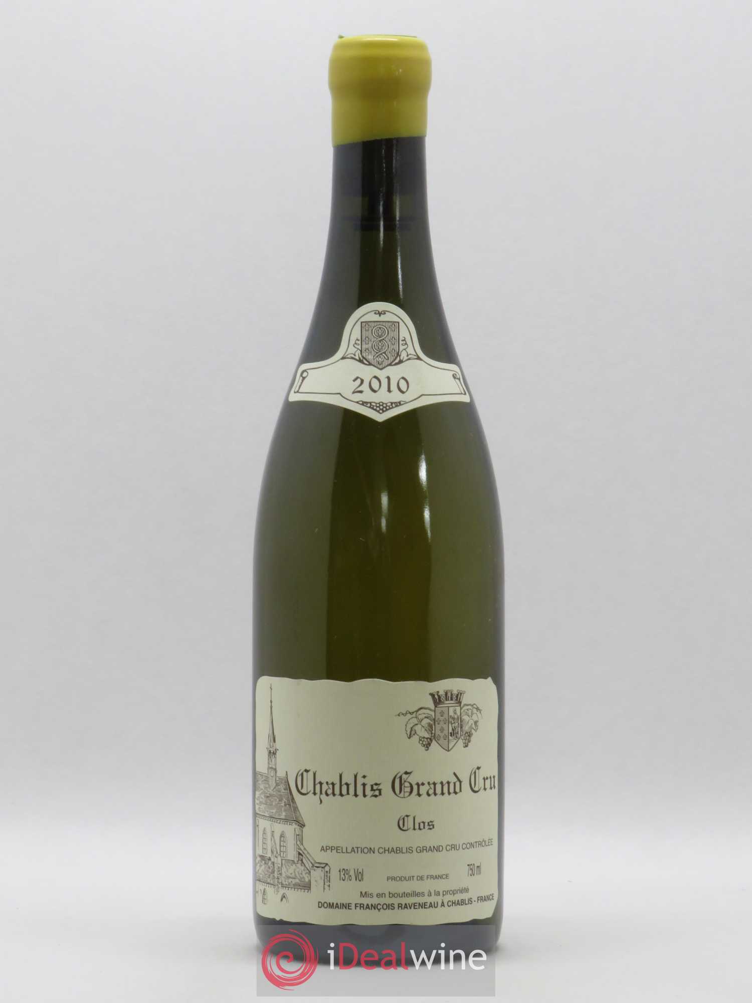 Chablis Grand Cru Clos Raveneau (Domaine) 2010 - Lot de 1 bouteille - 0