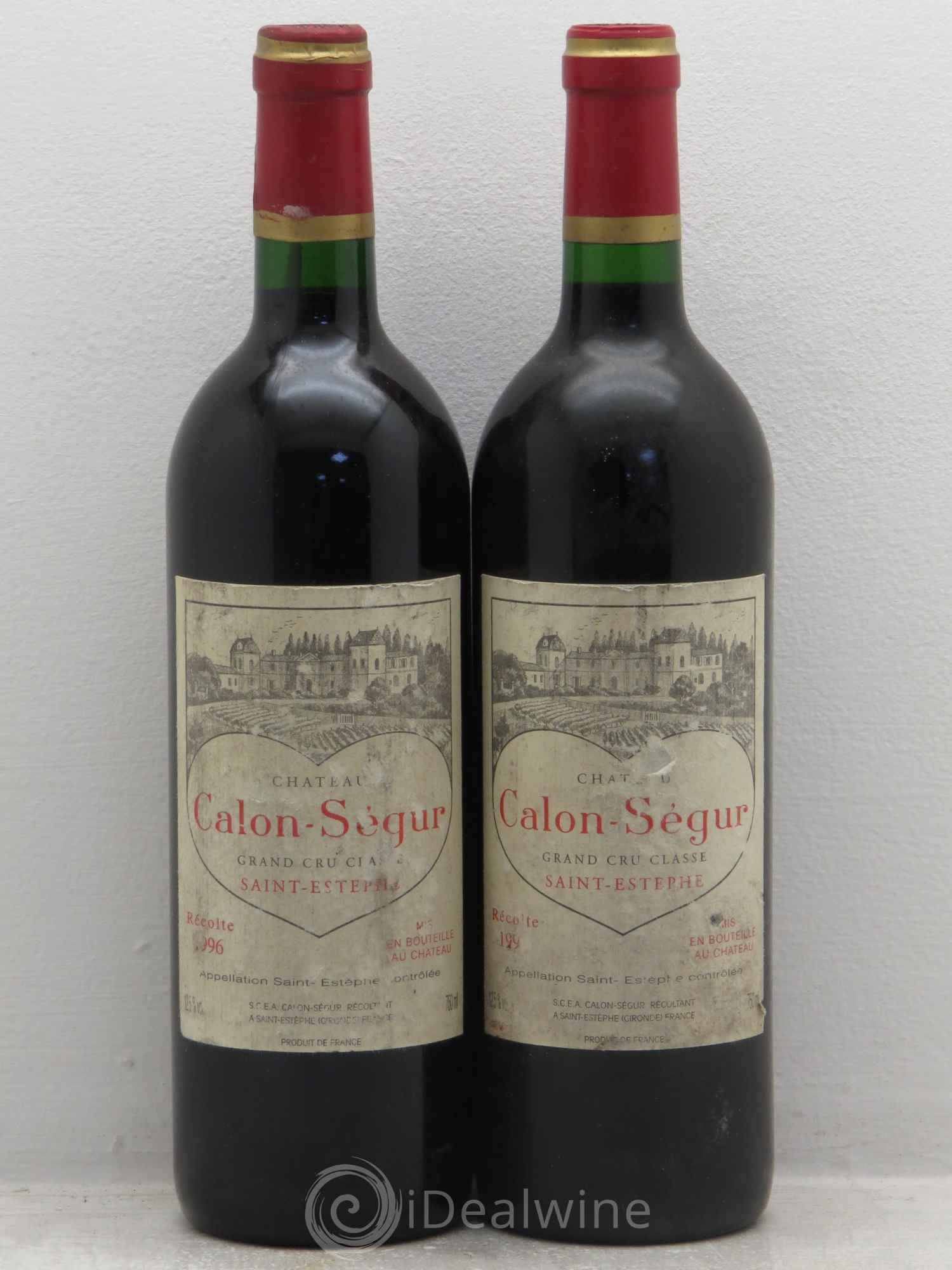Château Calon Ségur 3ème Grand Cru Classé 1996 - Lot de 2 bouteilles - 0