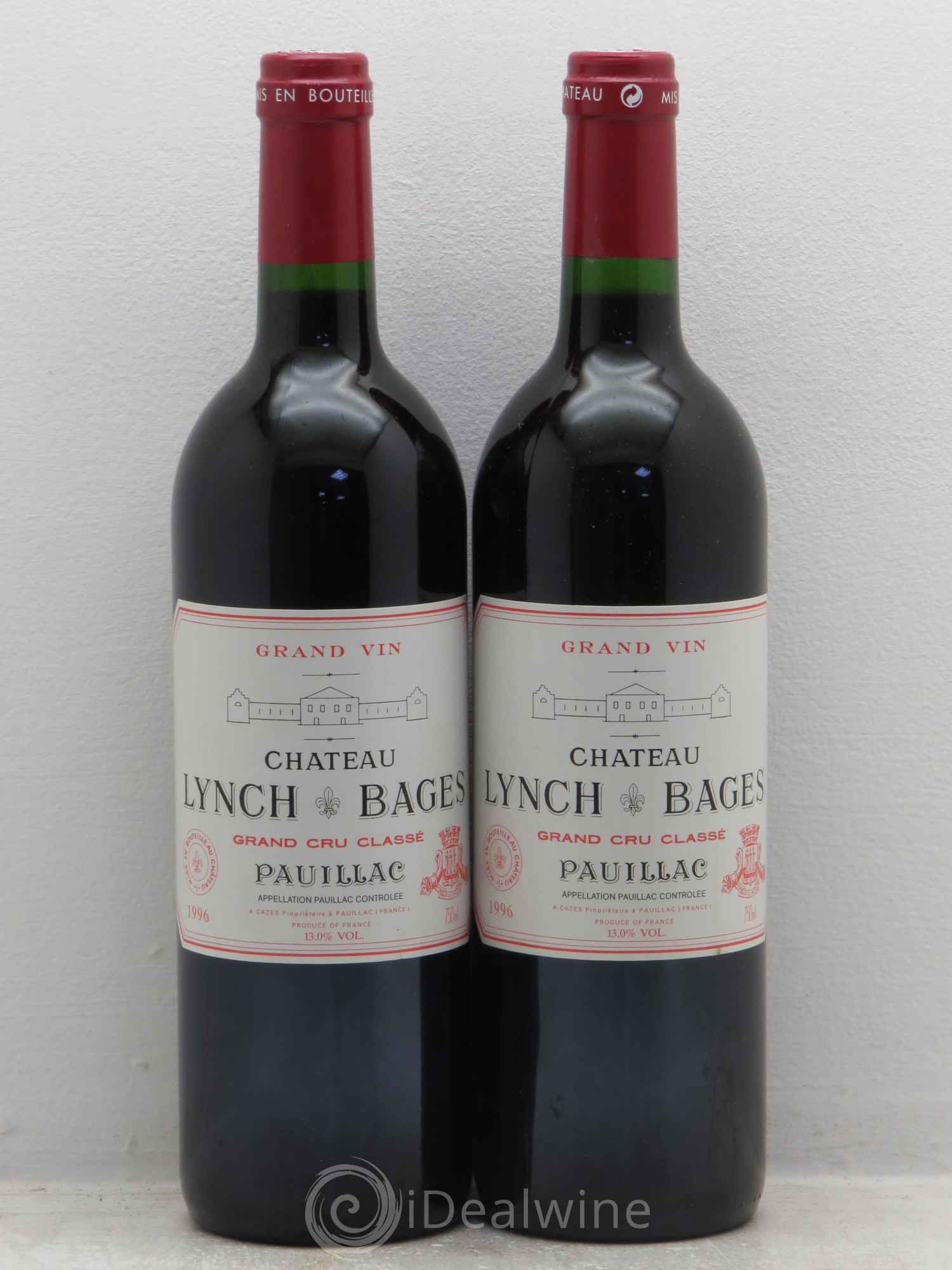 Château Lynch Bages 5ème Grand Cru Classé 1996 - Lot de 2 bouteilles - 0