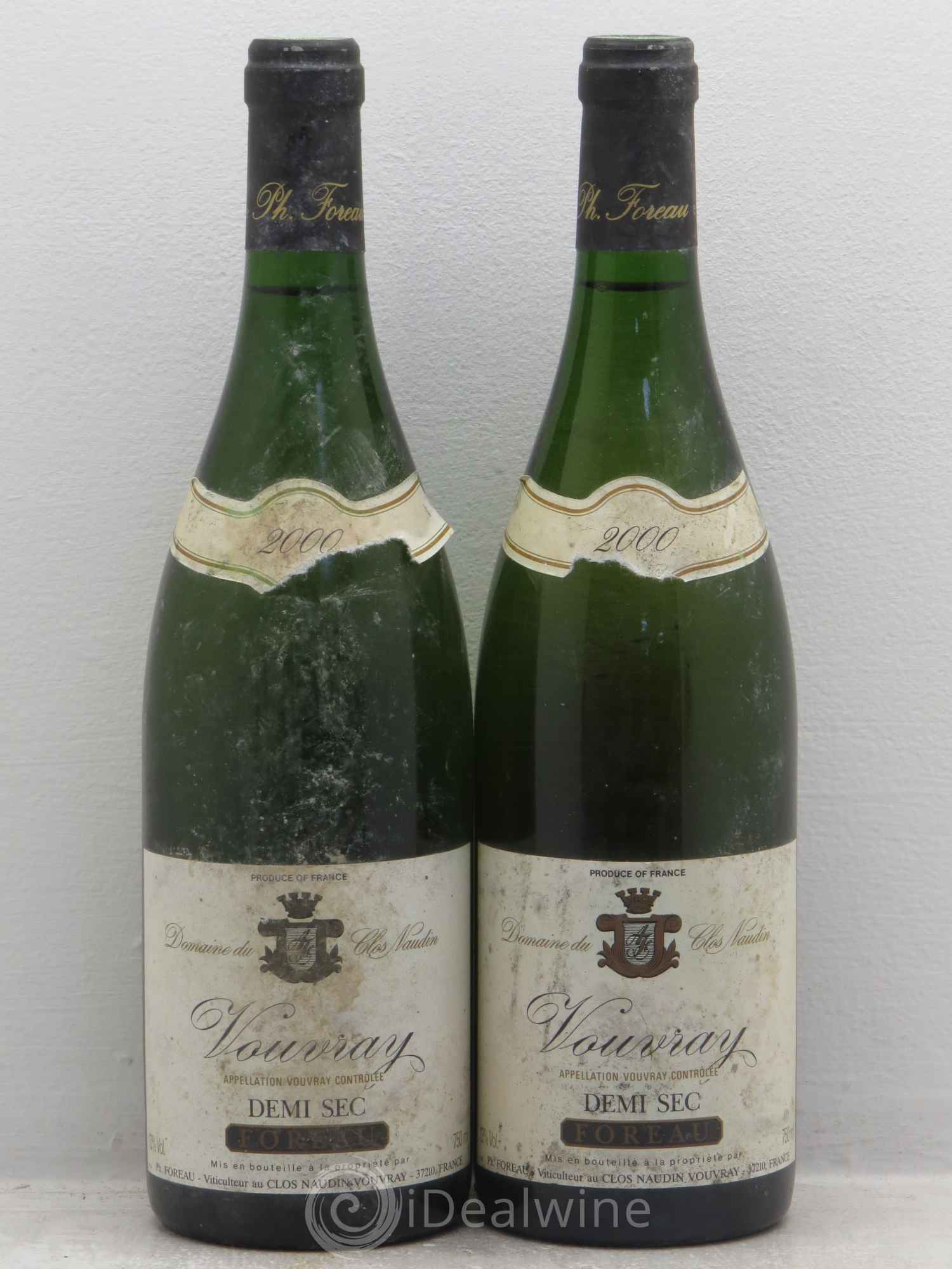 Vouvray Demi-Sec Clos Naudin - Philippe Foreau 2000 - Lot de 2 bouteilles - 0