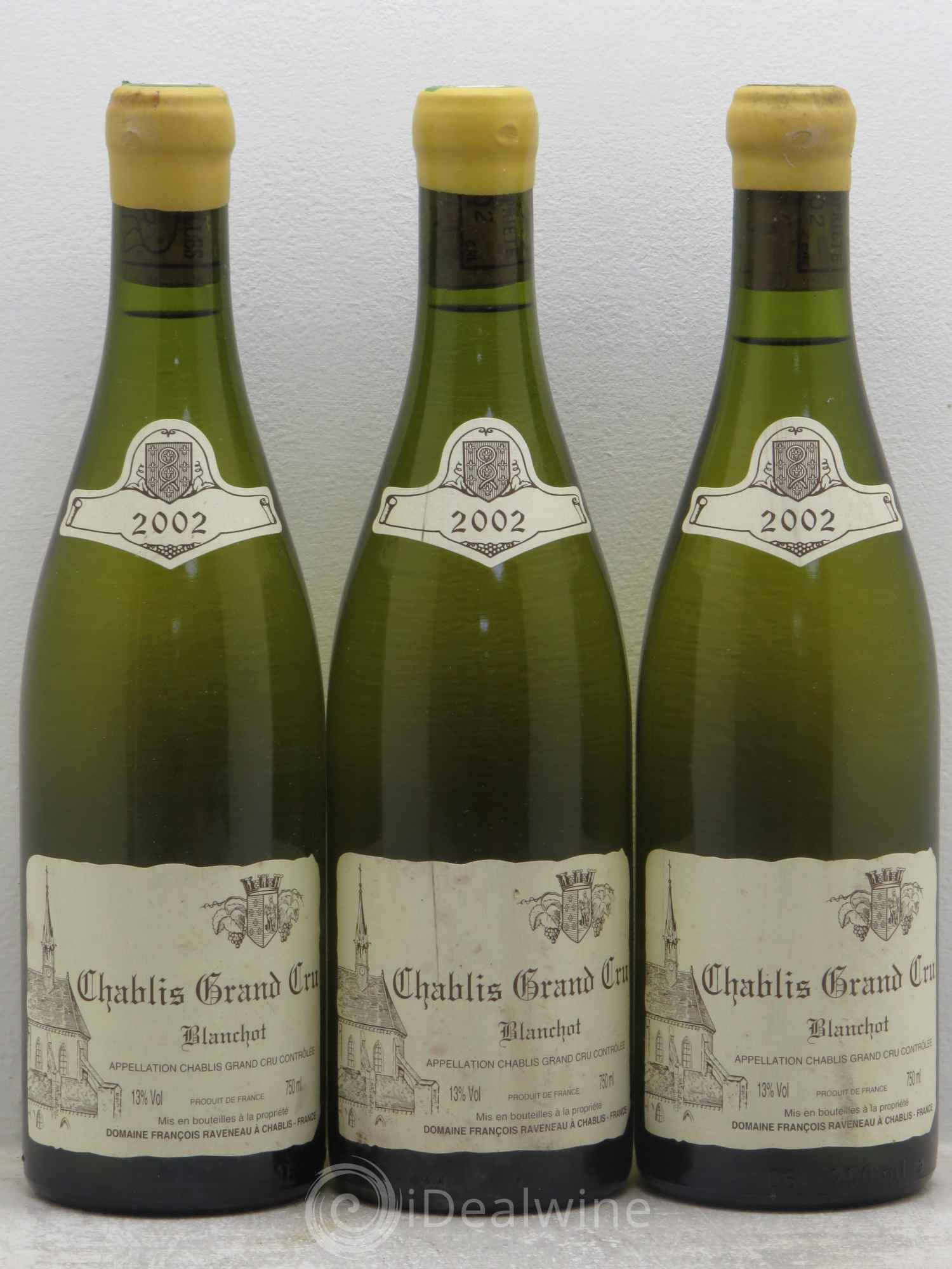 Chablis Grand Cru Blanchot Raveneau (Domaine) 2002 - Lot de 3 bouteilles - 0