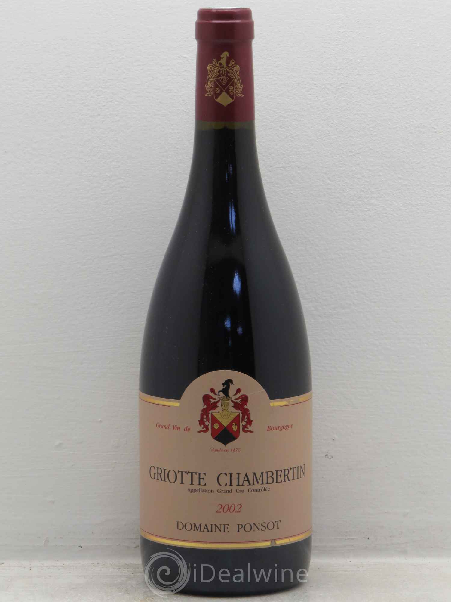 Griotte-Chambertin Grand Cru Ponsot (Domaine) 2002 - Lot de 1 bouteille - 0