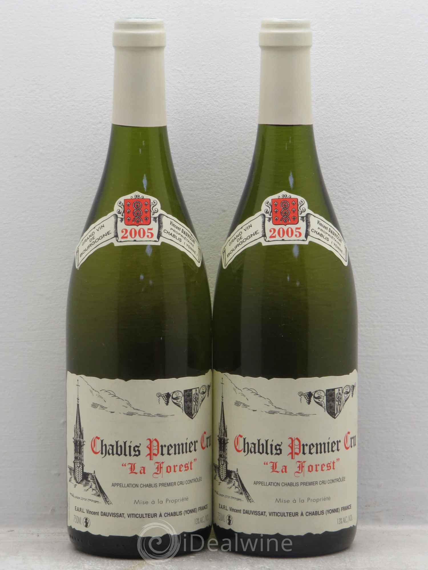 Chablis 1er Cru La Forest Vincent Dauvissat (Domaine) 2005 - Lot de 2 bouteilles - 0