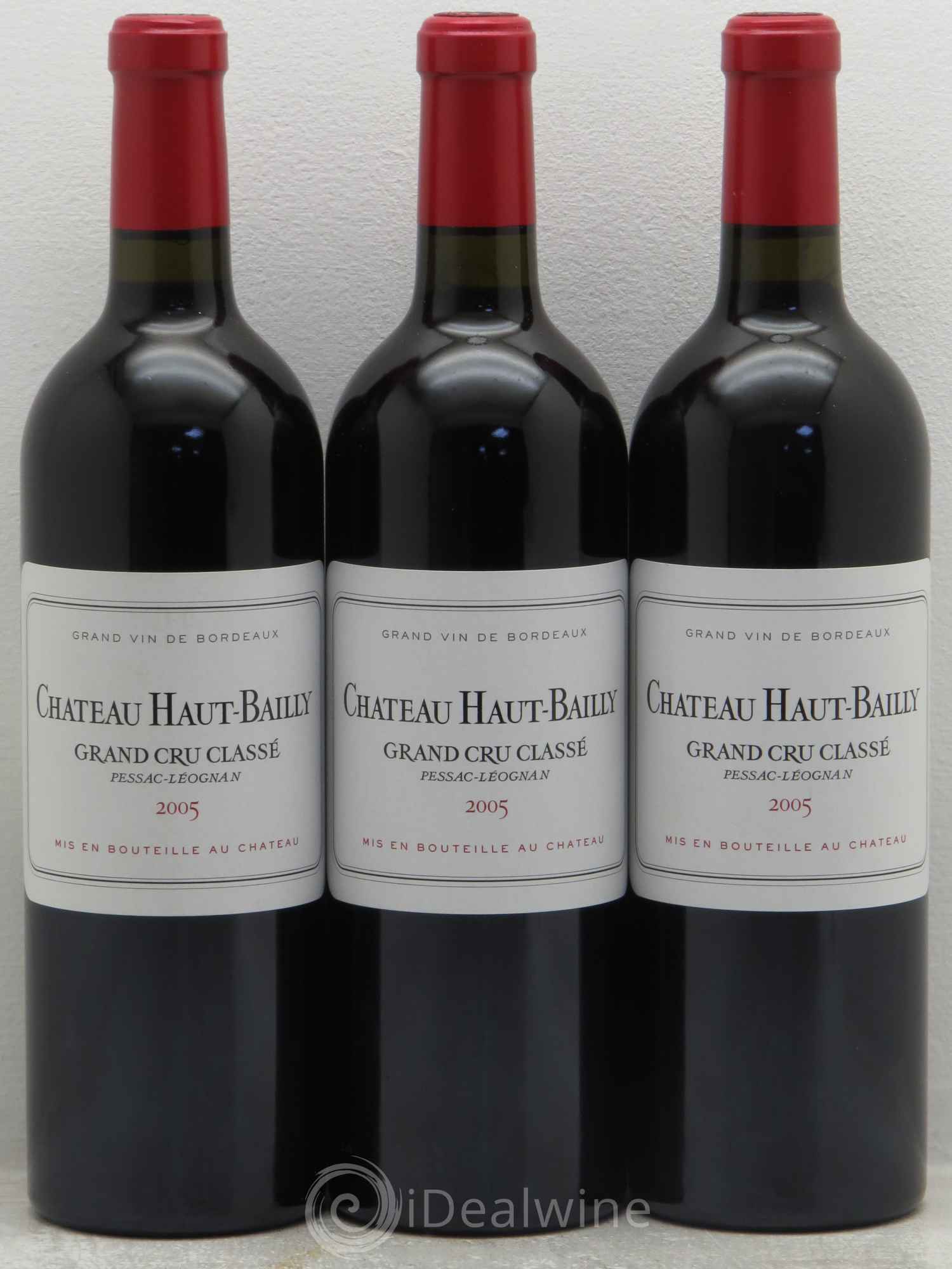Château Haut-Bailly Cru Classé de Graves 2005 - Lot de 3 bouteilles - 0