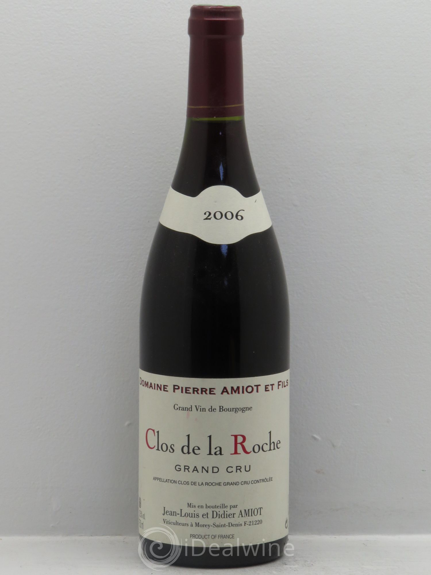 Clos de la Roche Grand Cru Domaine Amiot 2006 - Lot de 1 bouteille - 0