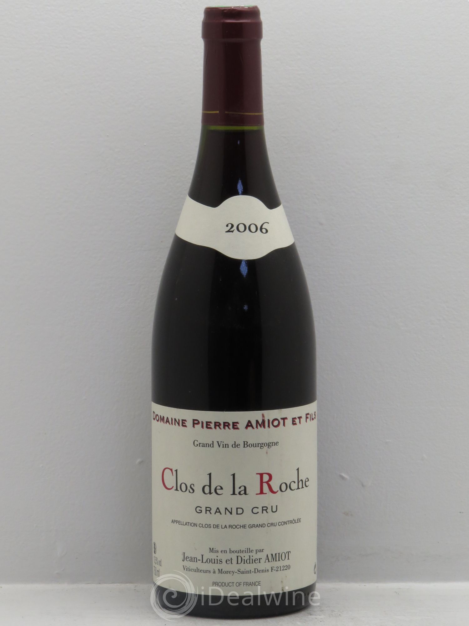 Clos de la Roche Grand Cru Domaine Amiot 2006 - Lot de 1 bouteille - 0