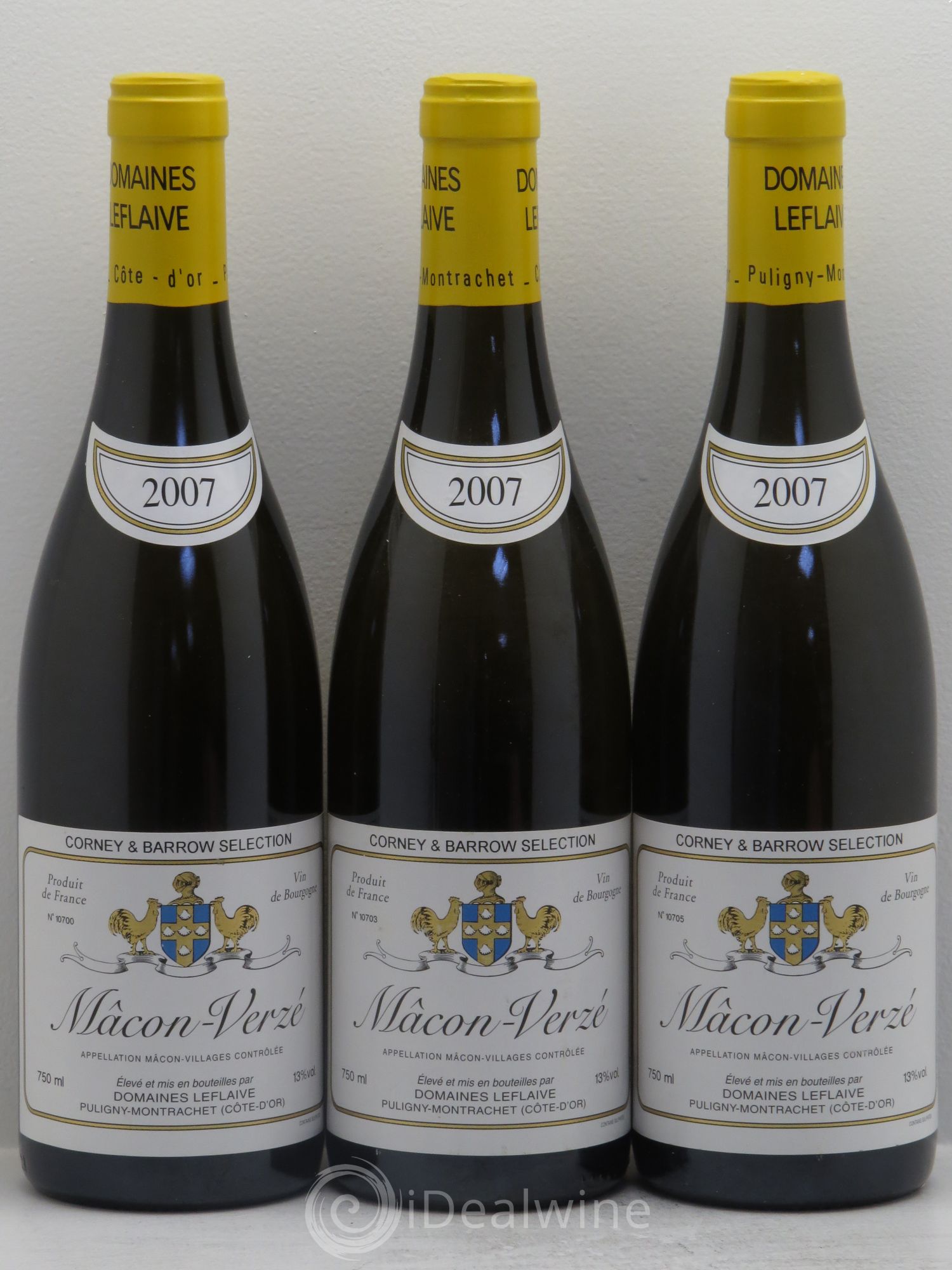 Mâcon Verzé Leflaive (Domaine) 2007 - Lot de 3 bouteilles - 0