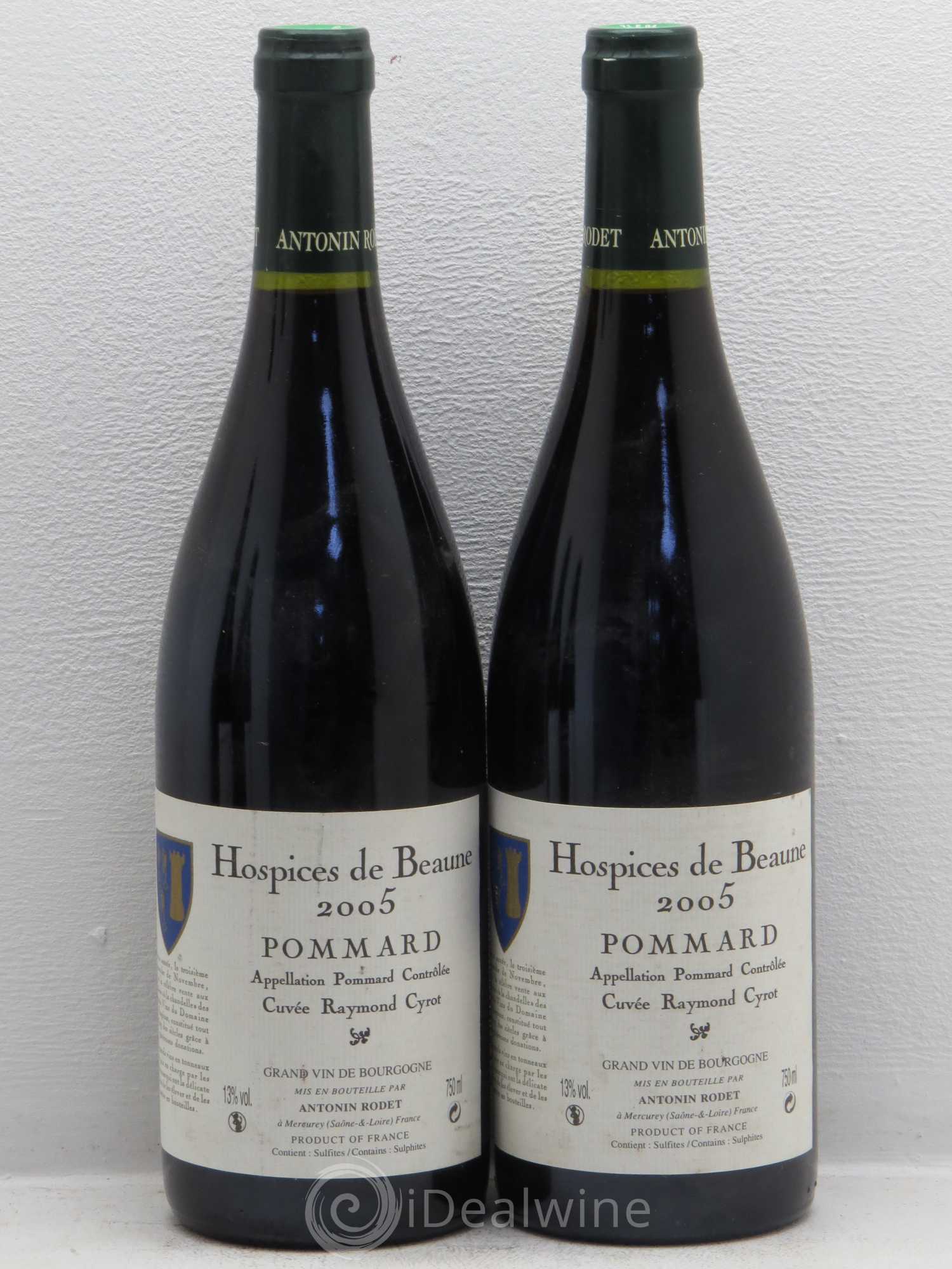 Pommard Hospices de Beaune Cuvée Raymond Cyrot 2005 - Lot de 4 bouteilles - 1
