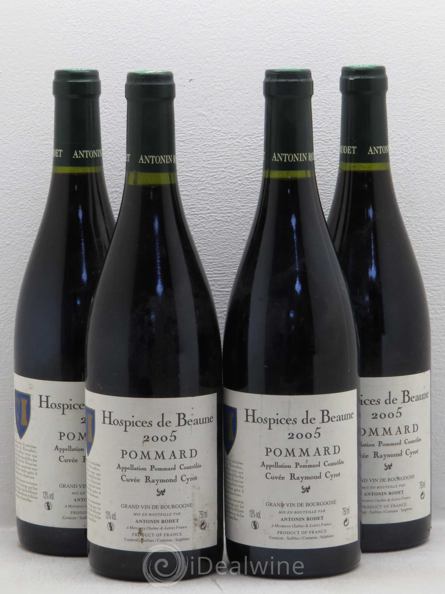 Pommard Hospices de Beaune Cuvée Raymond Cyrot 2005 - Lot de 4 bouteilles - 0