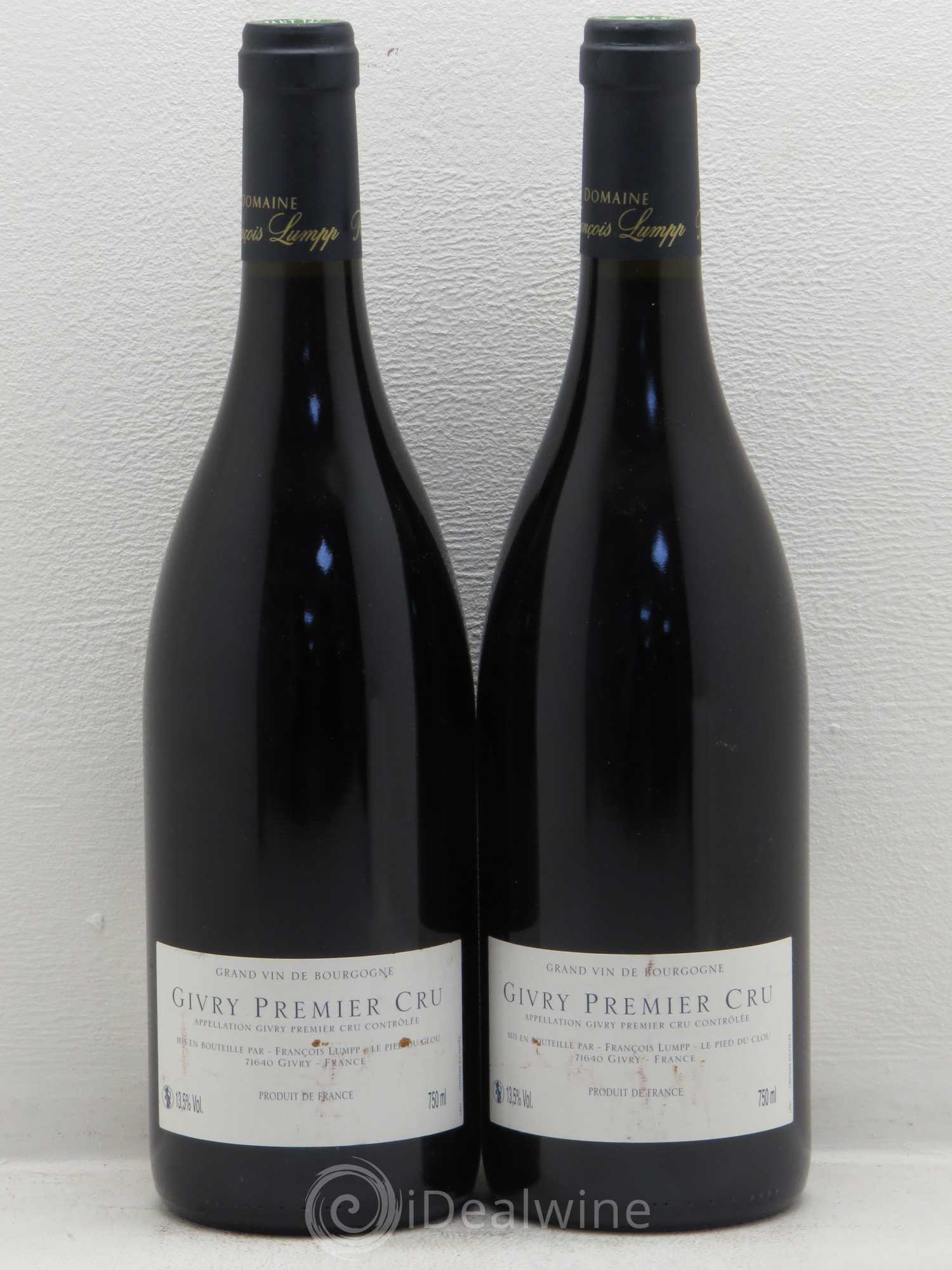 Givry 1er Cru Crausot François Lumpp (Domaine) 2009 - Lot de 2 bouteilles - 1
