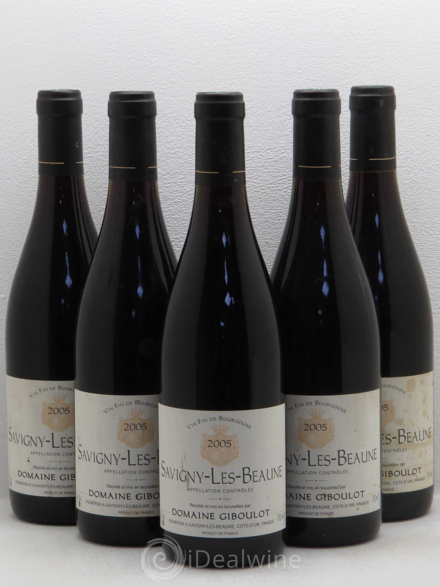 Savigny-lès-Beaune Domaine Giboulot 2005 - Lot de 5 bouteilles - 0
