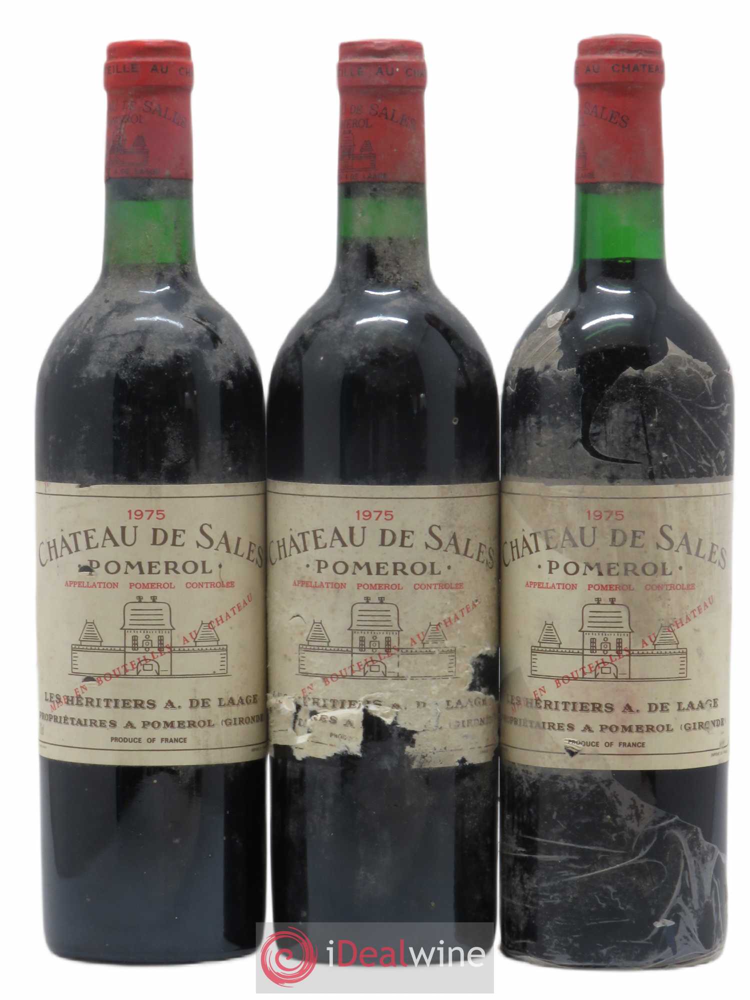 Château de Sales 1975 - Lot de 3 bouteilles - 0