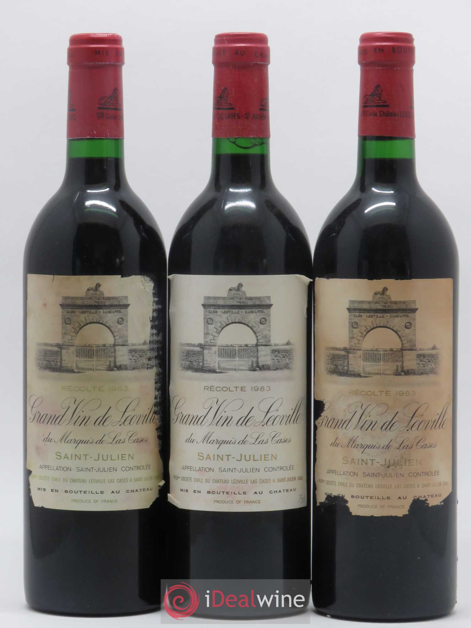 Château Léoville Las Cases 2ème Grand Cru Classé 1983 - Lot de 3 bouteilles - 0