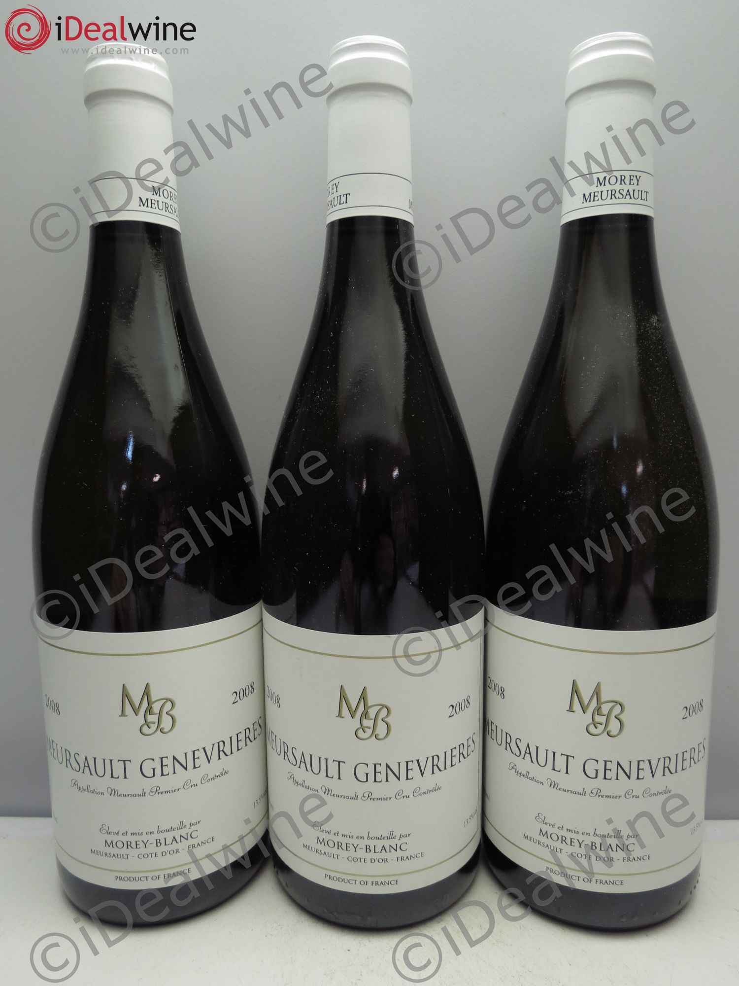 Meursault 1er Cru Morey-Blanc 2008 - Posten von 3 Flaschen - 0