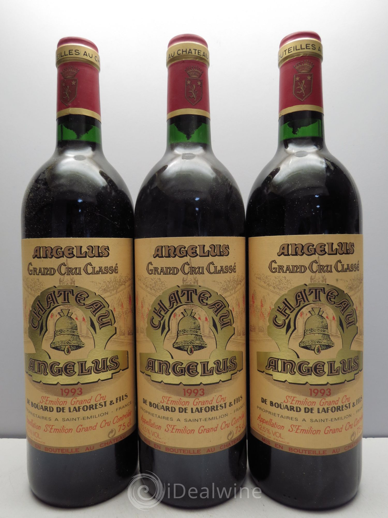 Château Angélus 1er Grand Cru Classé A 1993 - Lot de 3 bouteilles - 0