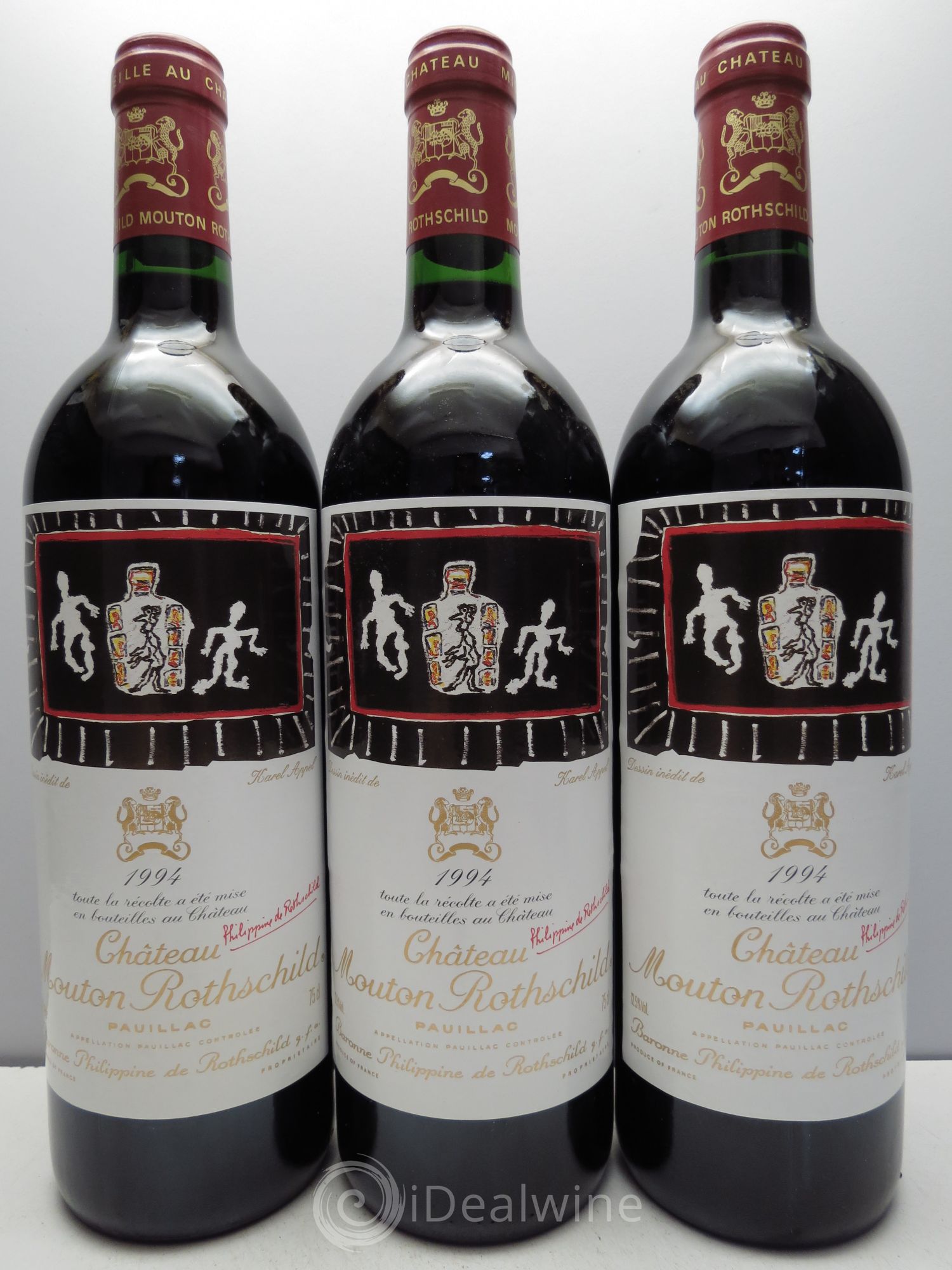Château Mouton Rothschild 1er Grand Cru Classé 1994 - Lot de 3 bouteilles - 0