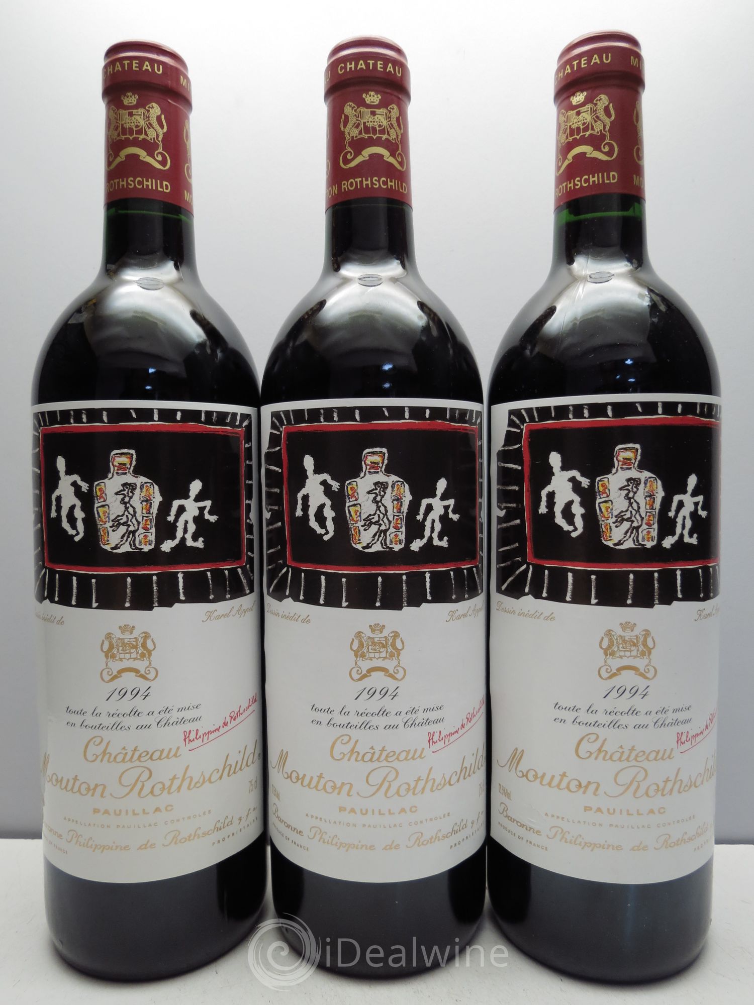 Château Mouton Rothschild 1er Grand Cru Classé 1994 - Lot de 3 bouteilles - 0