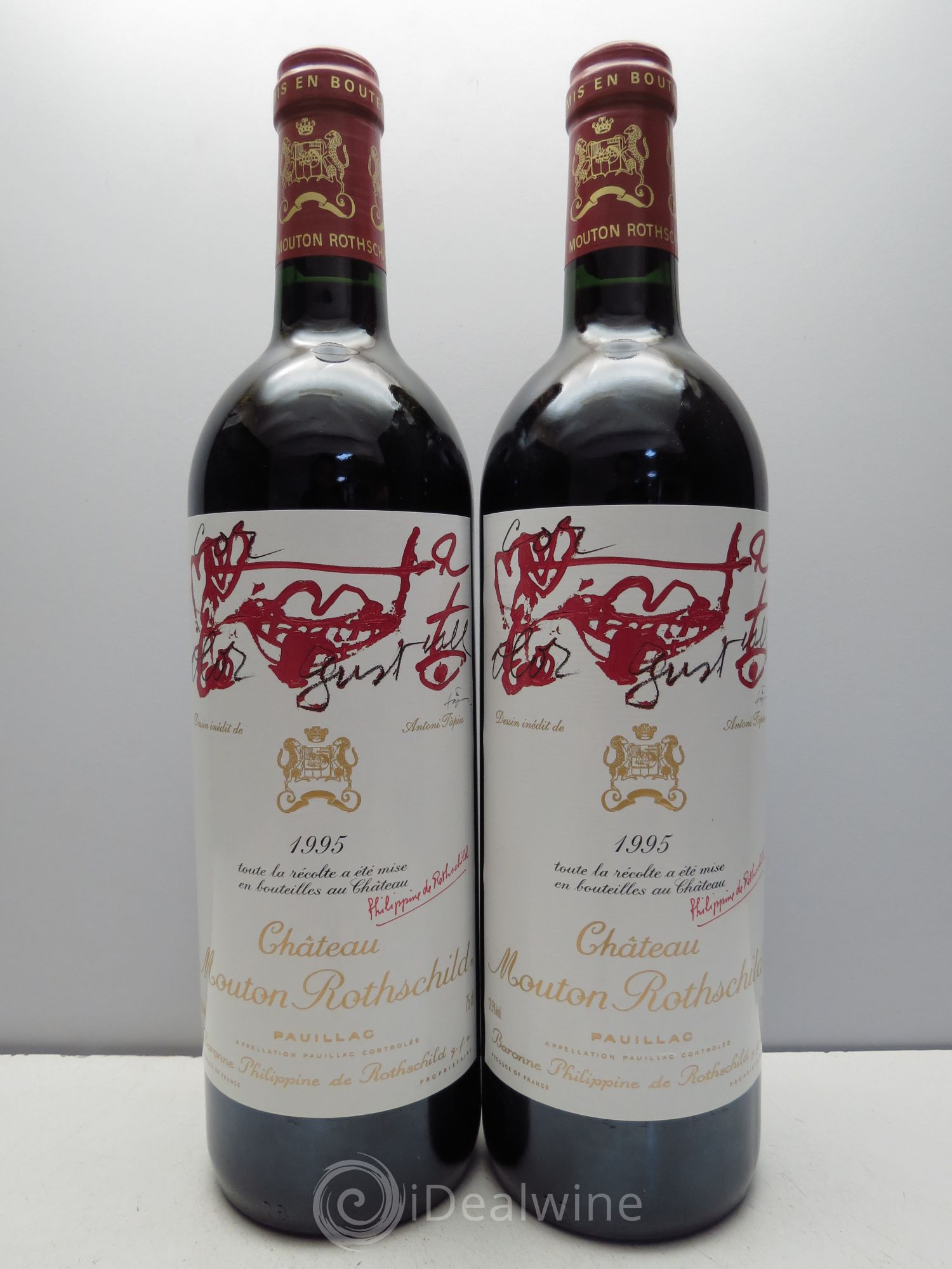 Château Mouton Rothschild 1er Grand Cru Classé 1995 - Lot de 2 bouteilles - 0
