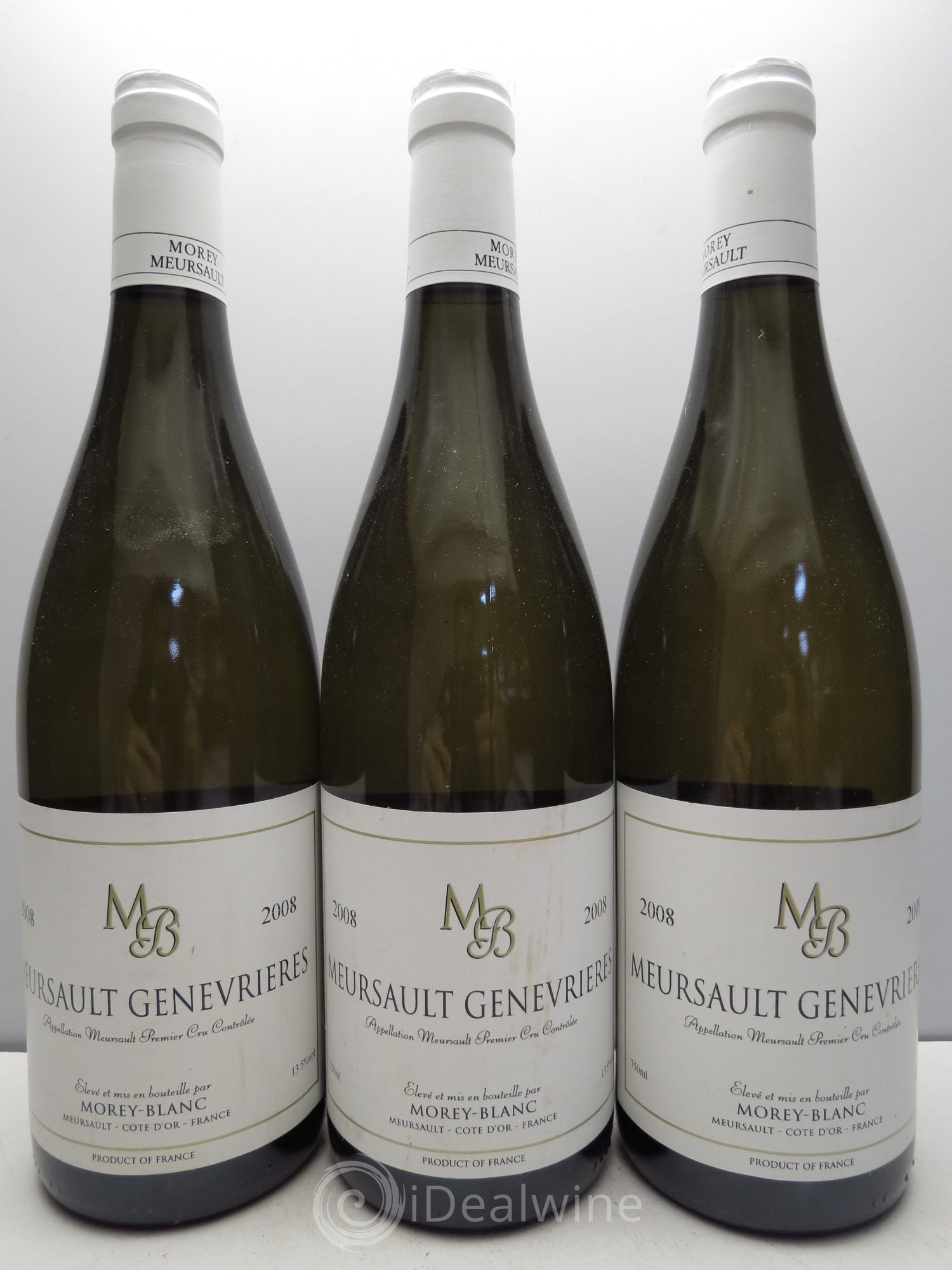 Meursault 1er Cru Morey-Blanc 2008 - Lot de 3 bouteilles - 0