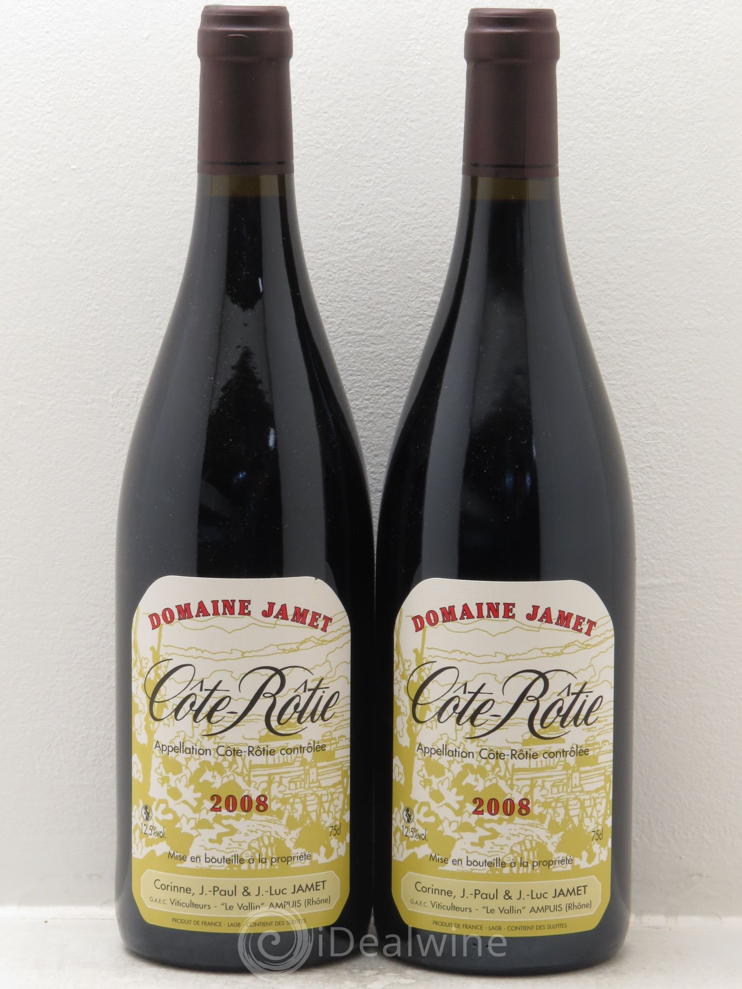 Côte-Rôtie Jamet (Domaine) (sans prix de réserve) 2008 - Lot de 2 bouteilles - 0